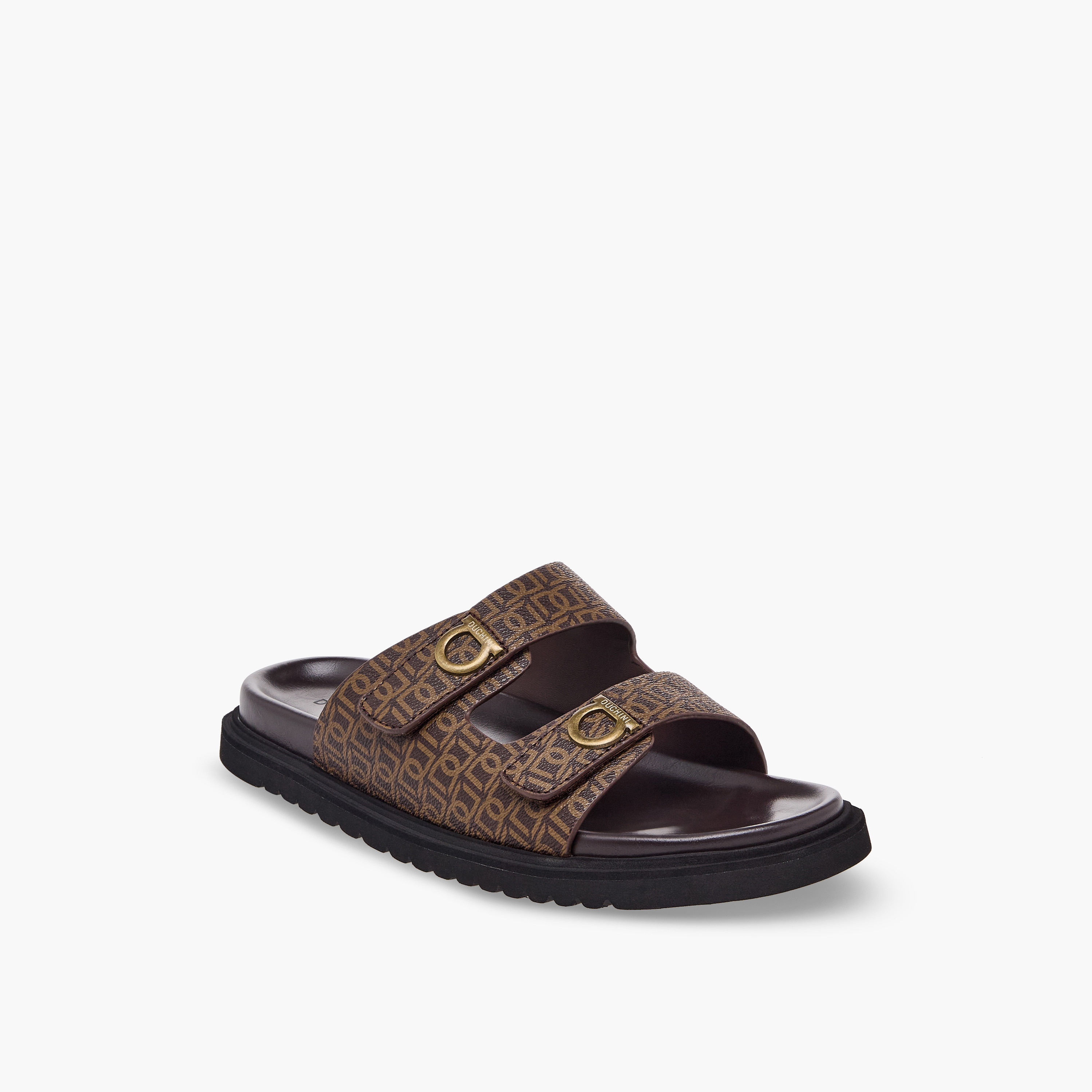 Duchini Men Monogram Print Comfort Sandals-men-shoes-sandals-image-2