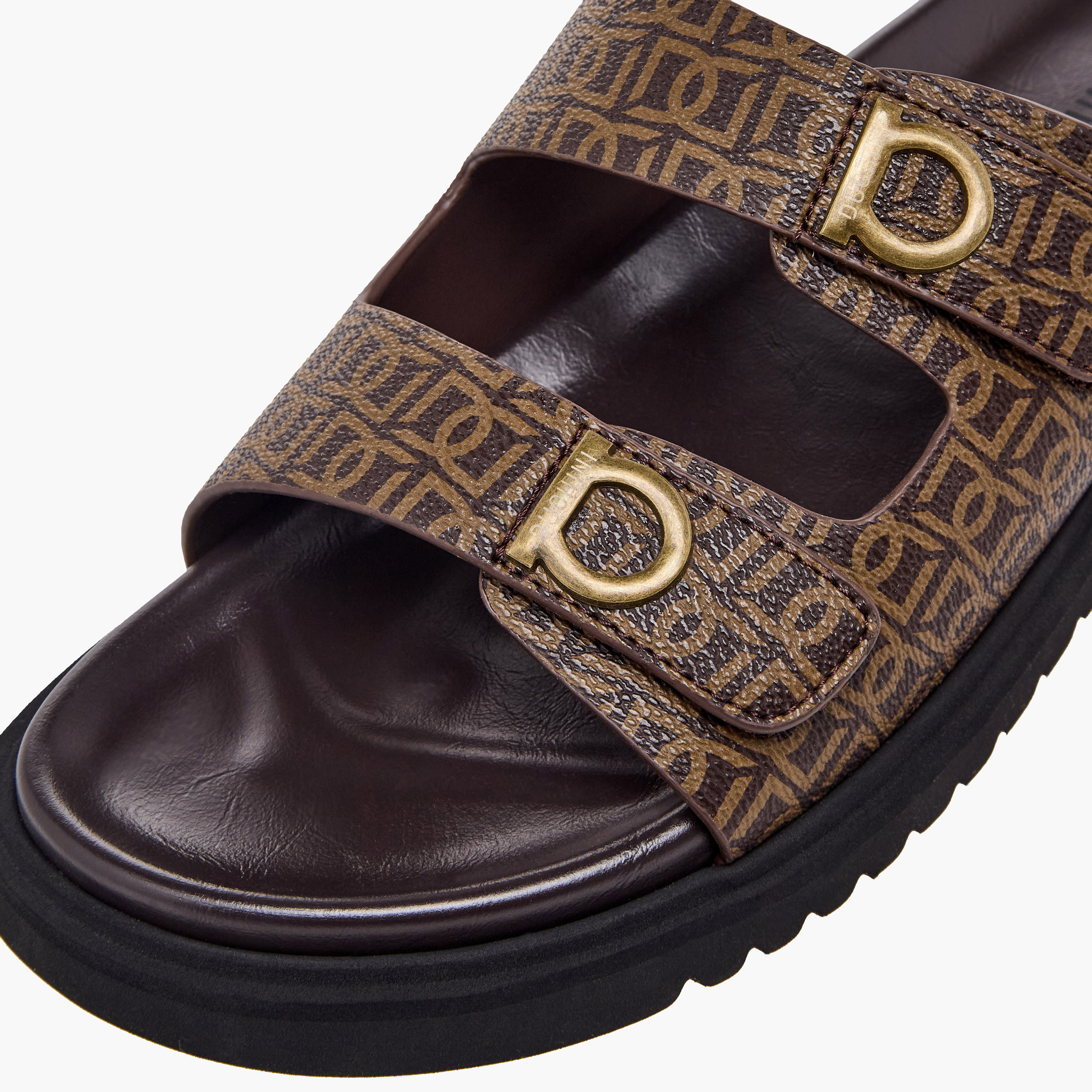 Duchini Men Monogram Print Comfort Sandals-men-shoes-sandals-image-6
