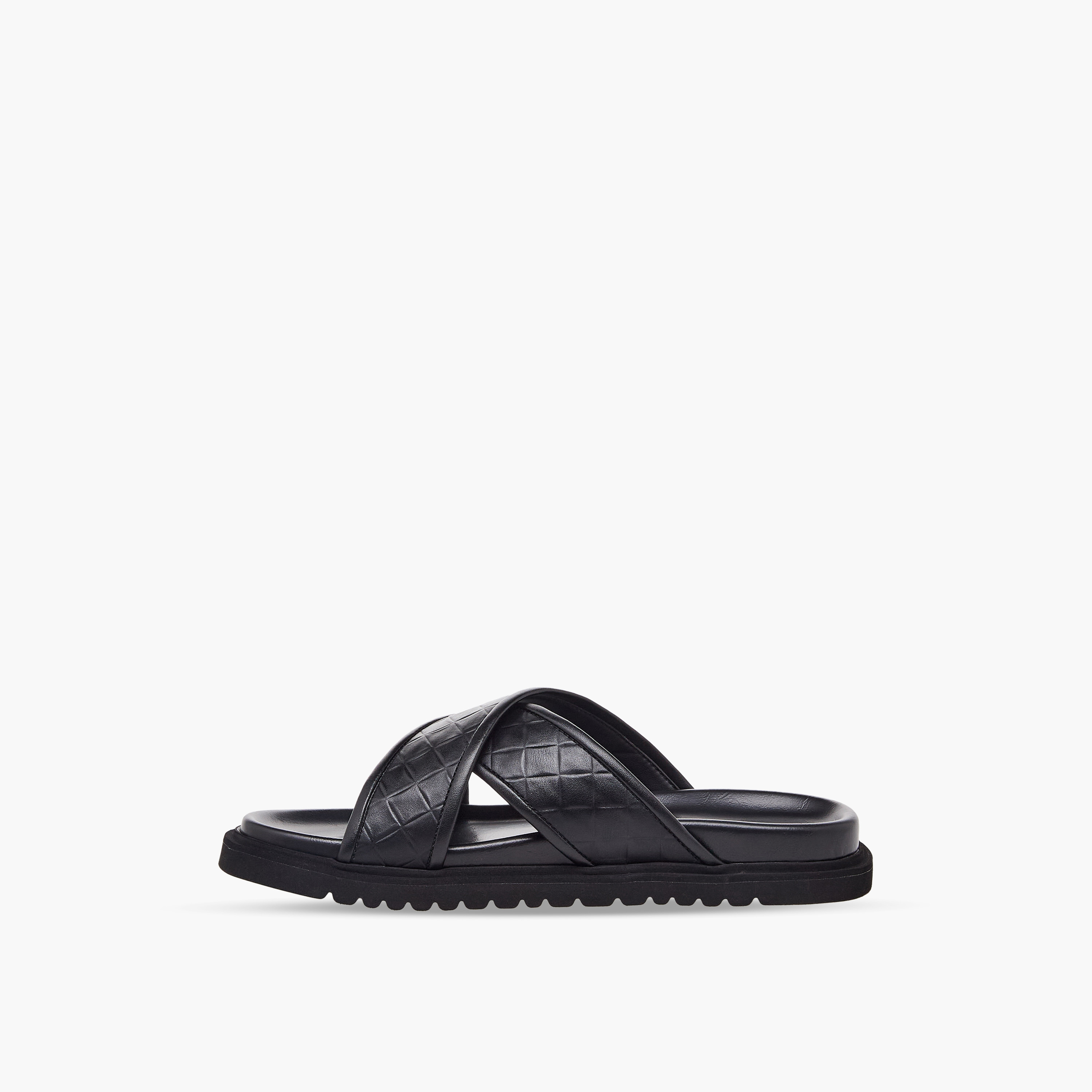 Duchini Men Quilted Criss-Cross Comfort Sandals-men-shoes-sandals-image-5