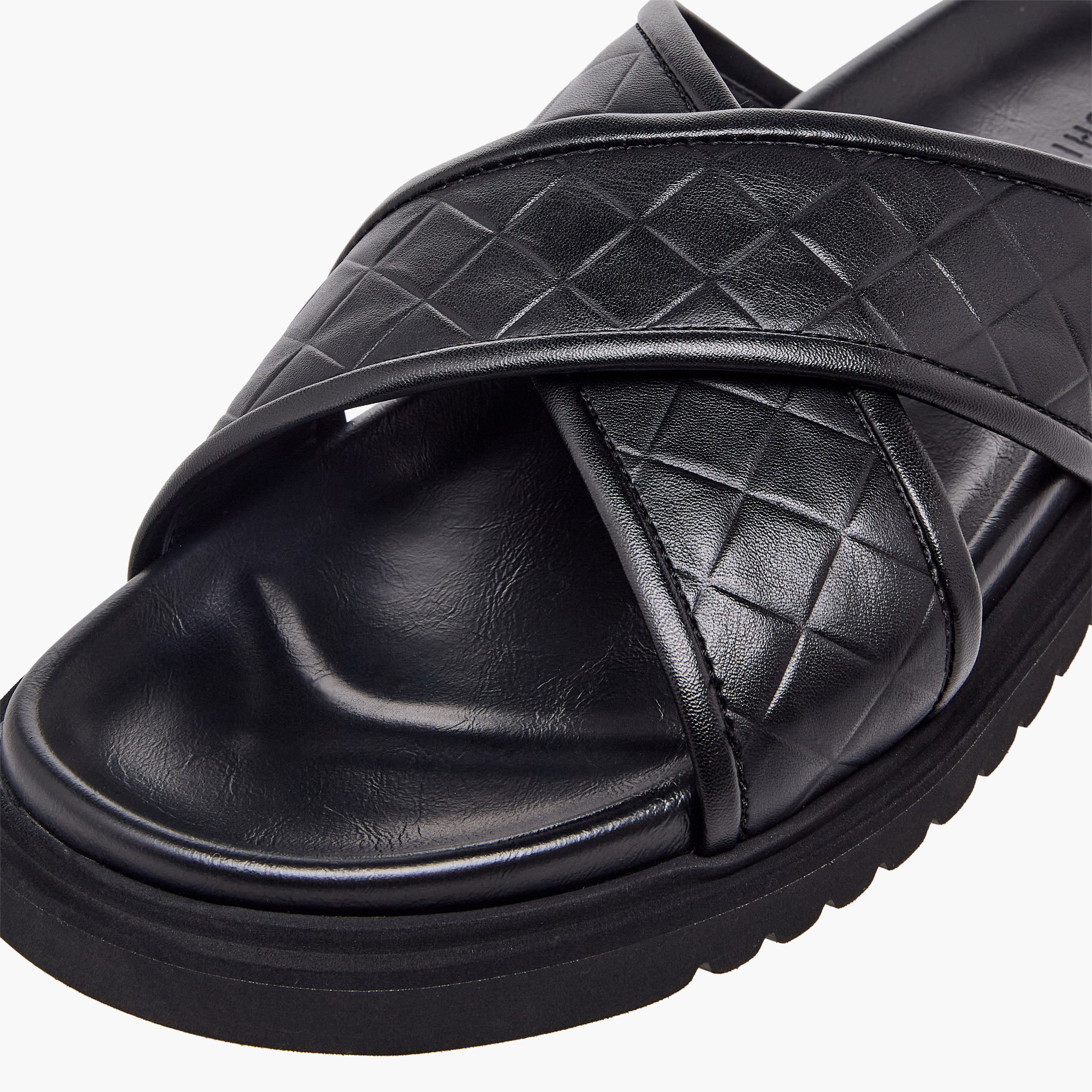 Duchini Men Quilted Criss-Cross Comfort Sandals-men-shoes-sandals-image-6