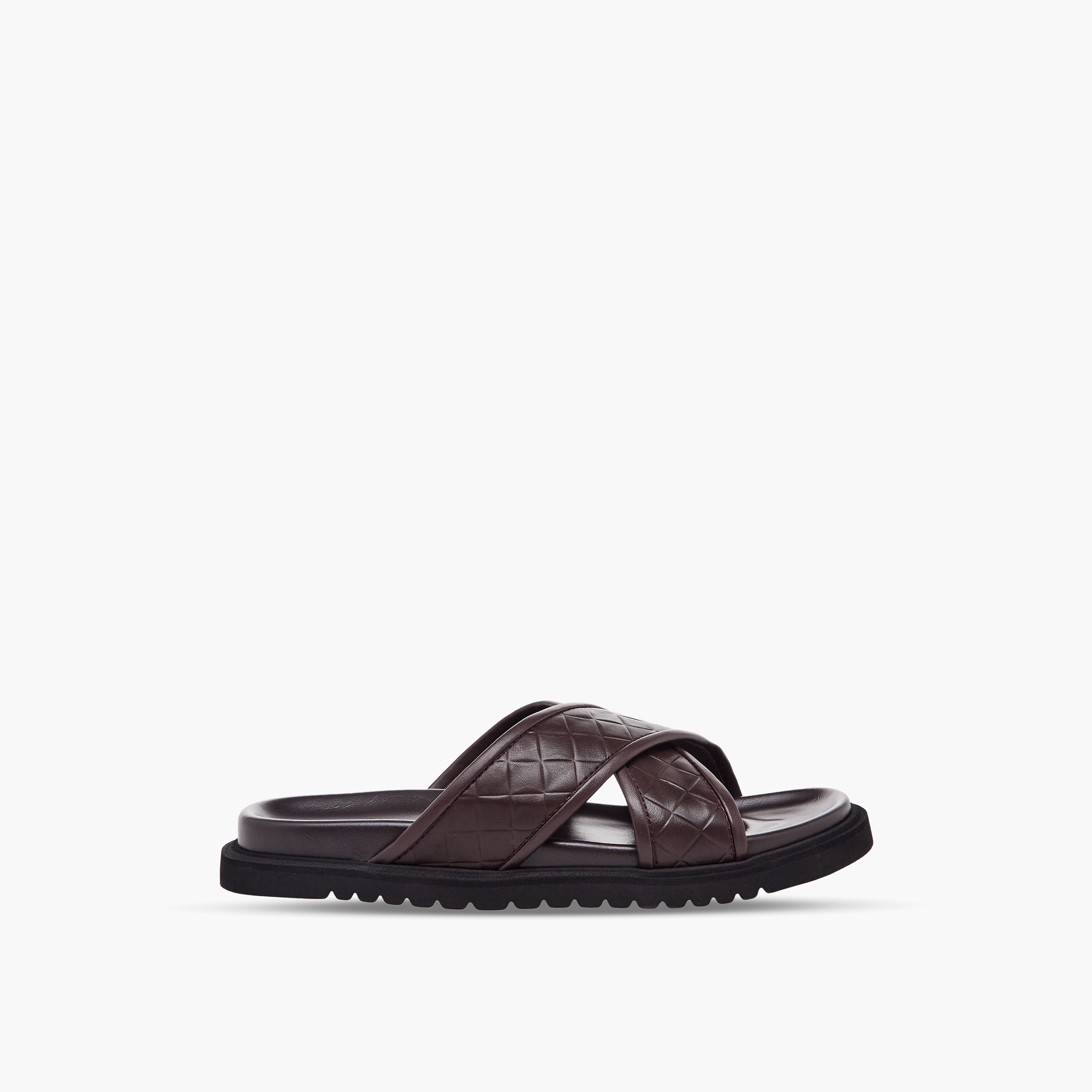 Duchini Men Quilted Criss-Cross Comfort Sandals-men-shoes-sandals-image-3