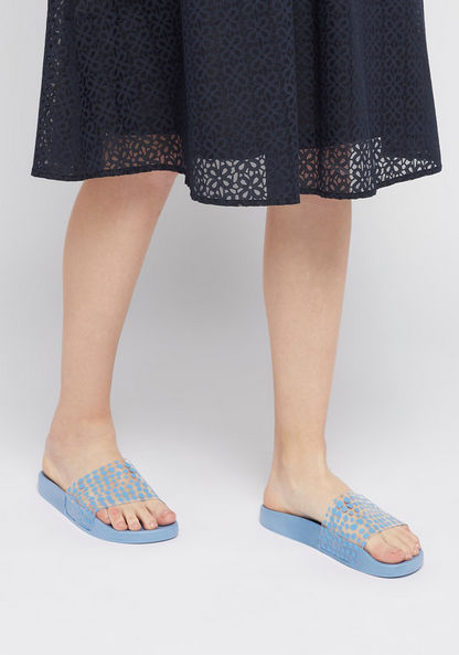 Printed Slip-On Slides-Women%27s Flip Flops & Beach Slippers-image-1