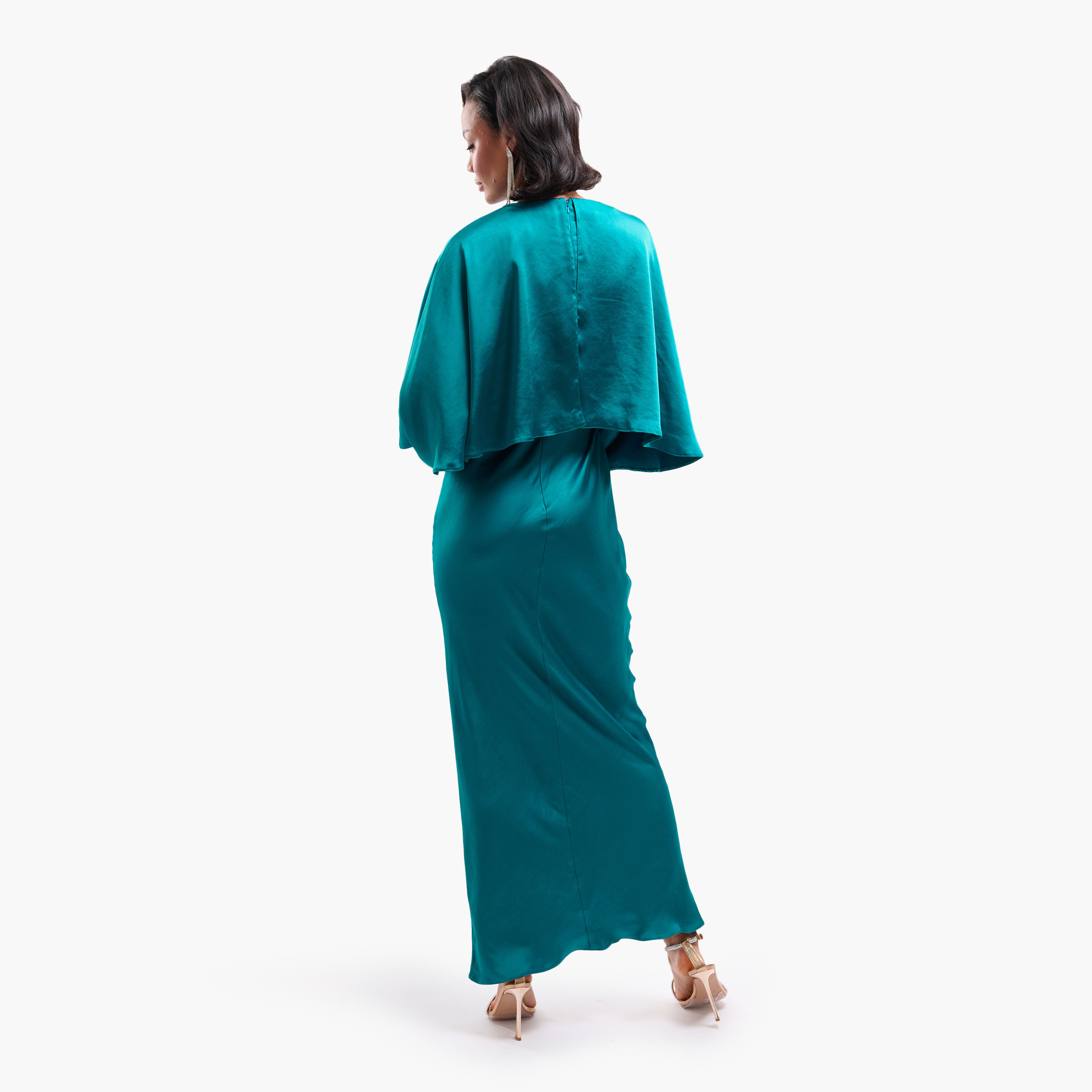 FAIA Batwing Sleeves Column Women's Evening Maxi Dress-women-clothing-dresses-image-4