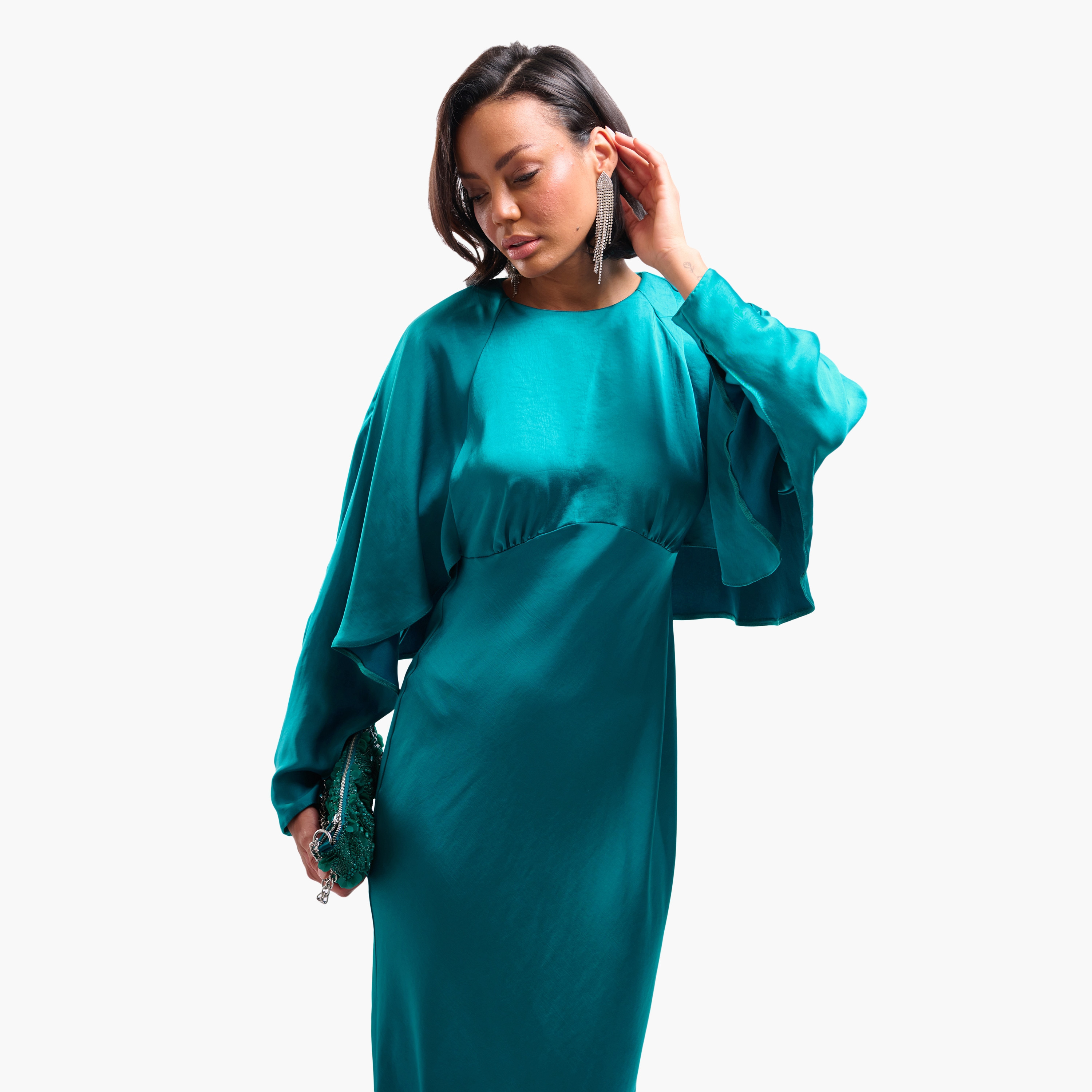 فستان سهرة ماكسي نسائي مستقيم بأكمام خفاش من فايا-women-clothing-dresses-image-6