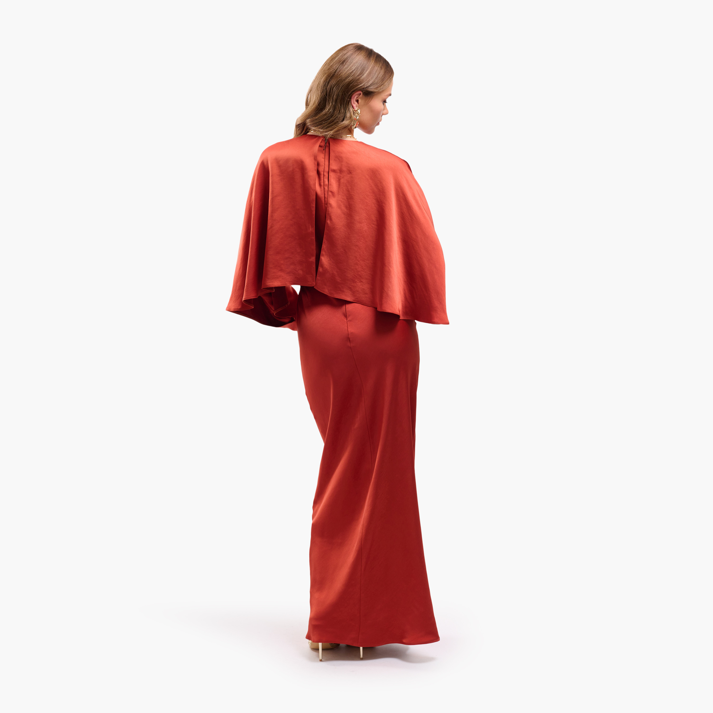 FAIA Batwing Sleeves Column Women's Evening Maxi Dress-women-clothing-dresses-image-9