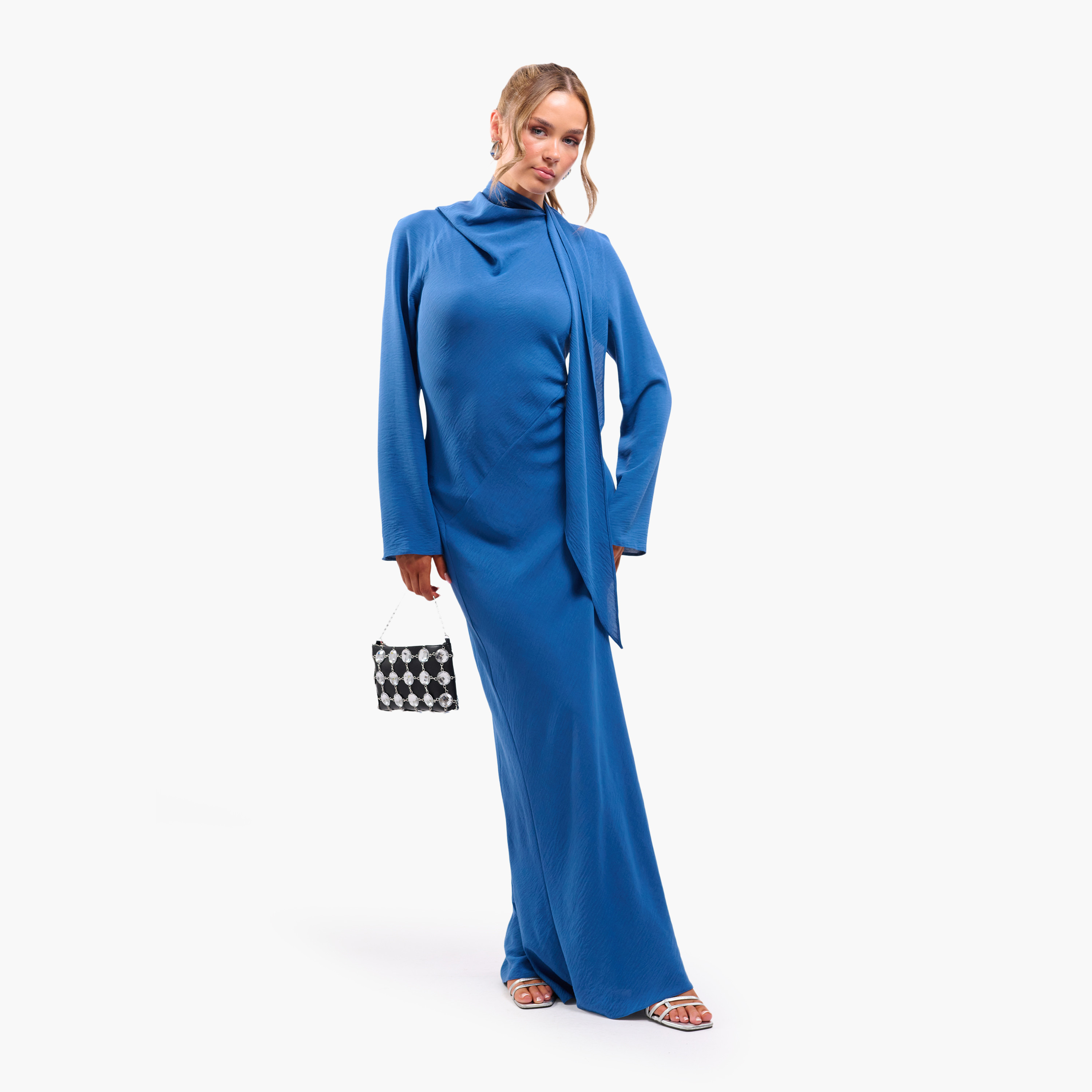 FAIA Textured High Neck Women's Maxi Dress-women-clothing-dresses-image-5