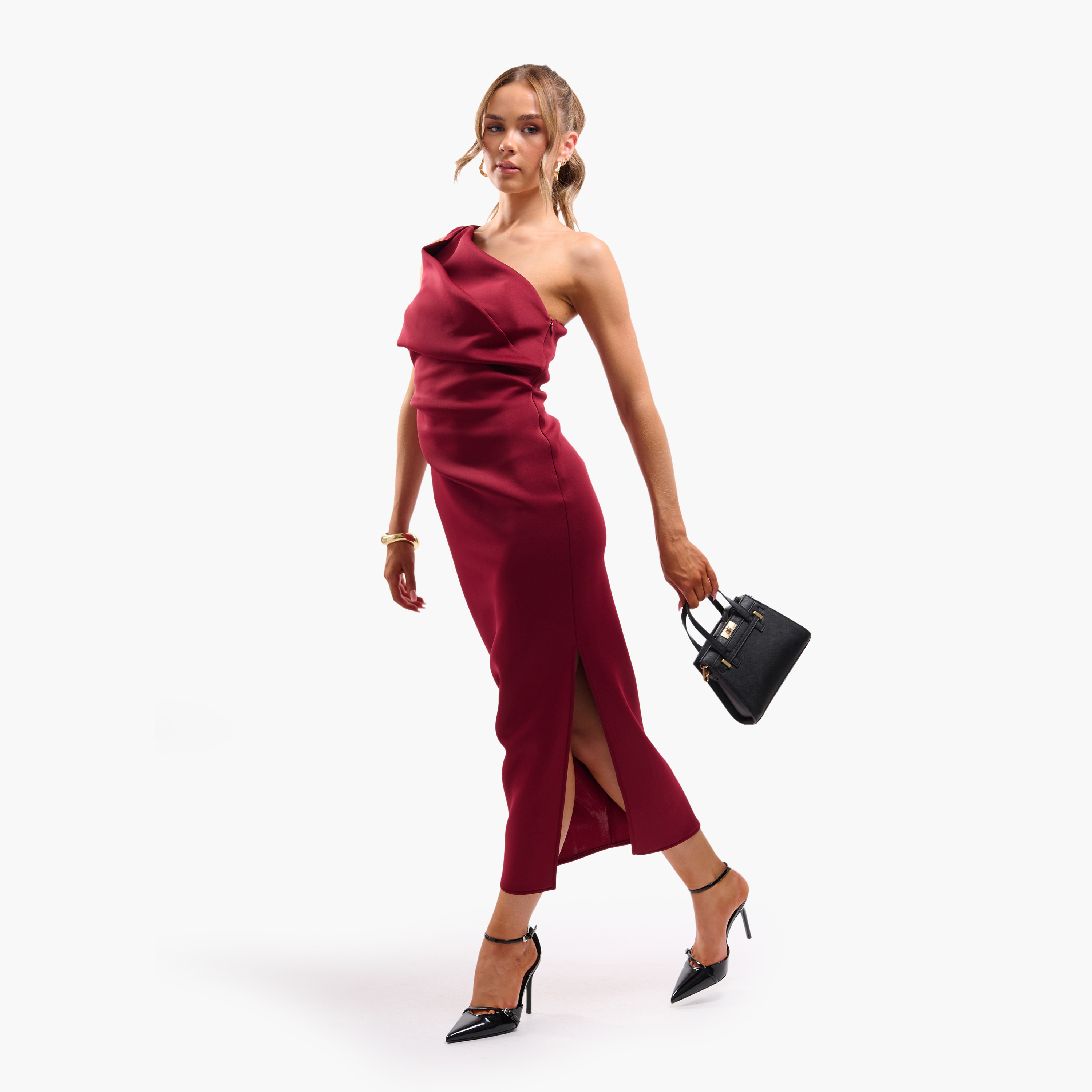 فستان ميدي نسائي "شيث" بكتف واحد من فايا-women-clothing-dresses-image-2