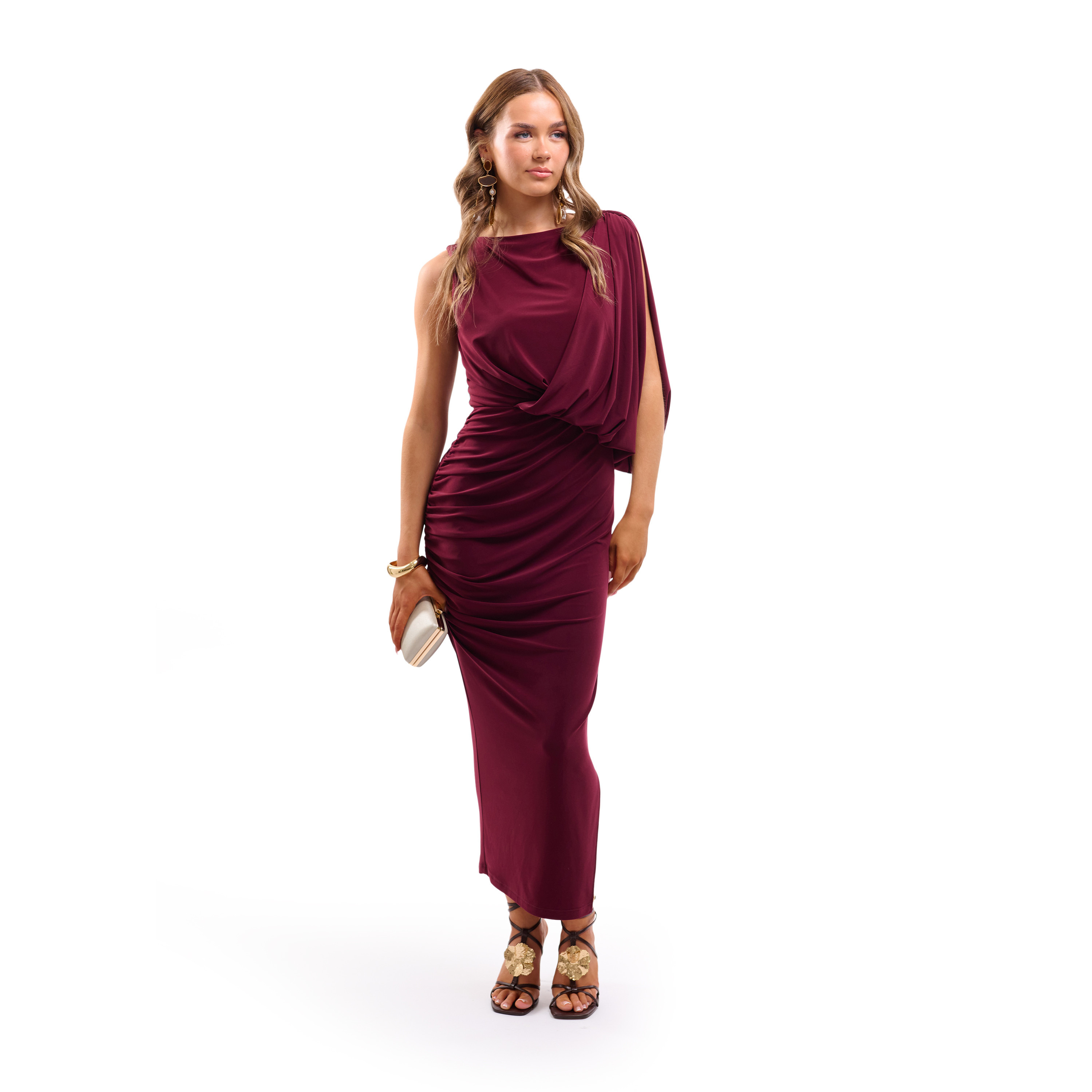FAIA Draped Column Women's Midi Dress-women-clothing-dresses-image-1