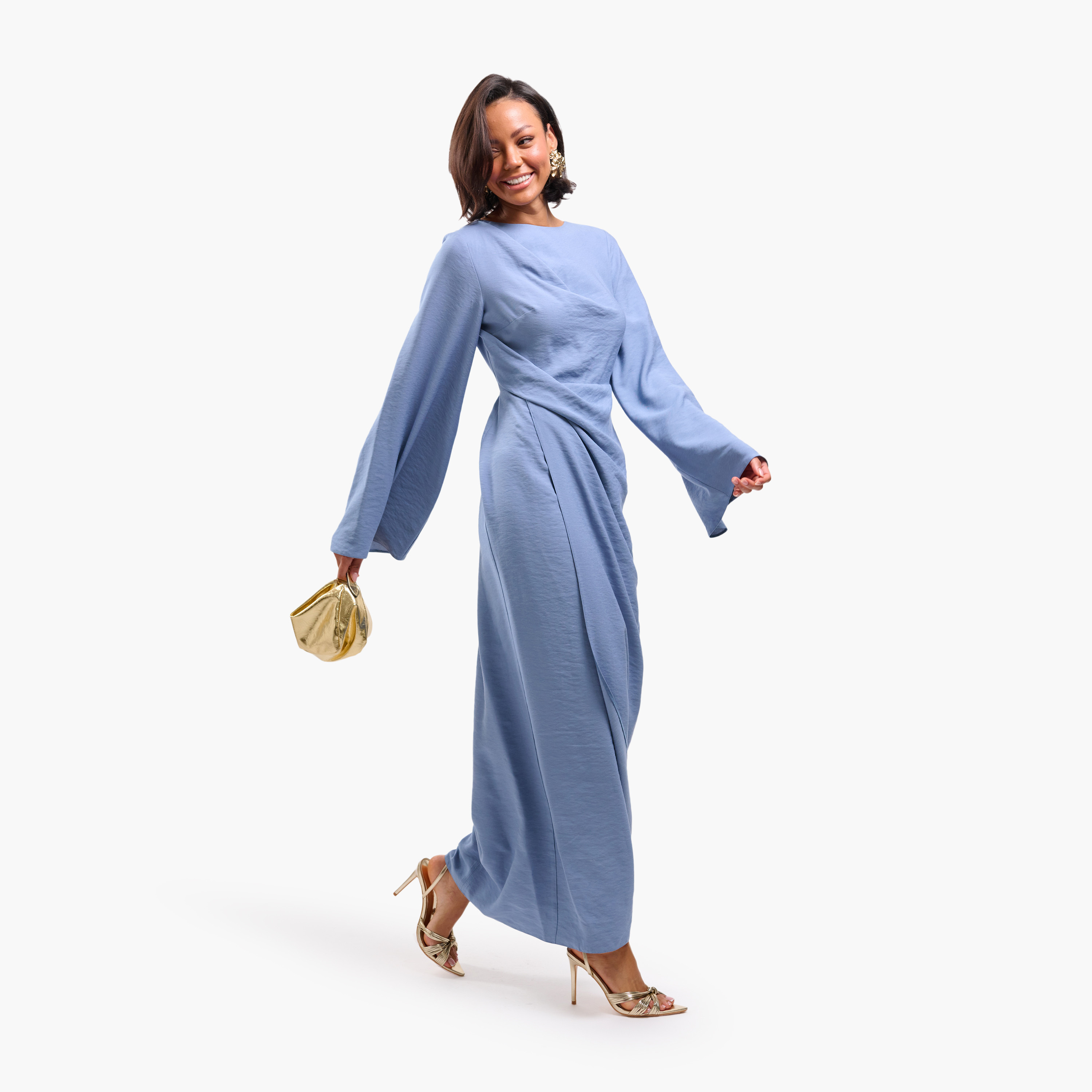 فستان ماكسي نسائي "لف" بأكمام واسعة من فايا-women-clothing-dresses-image-2