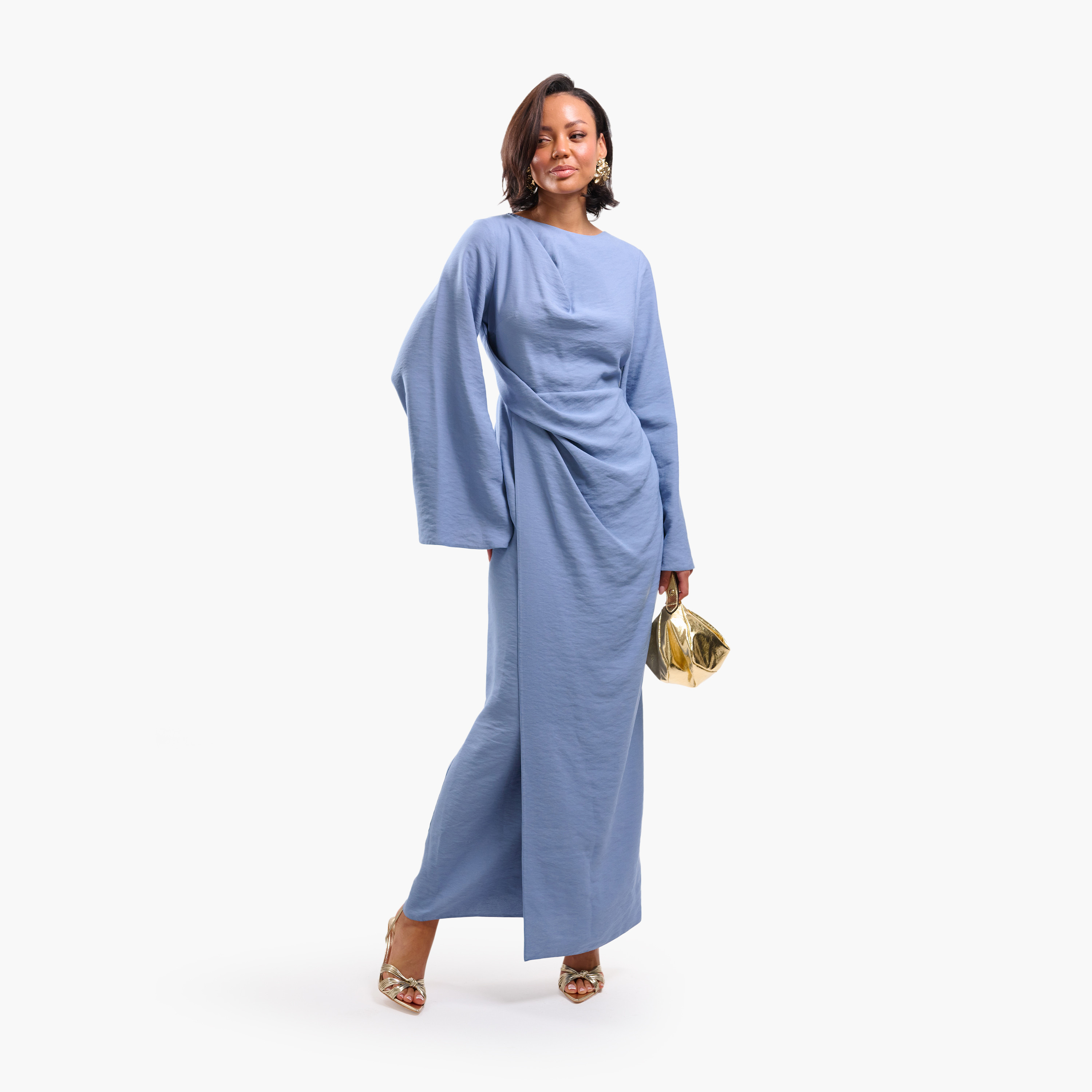 فستان ماكسي نسائي "لف" بأكمام واسعة من فايا-women-clothing-dresses-image-3
