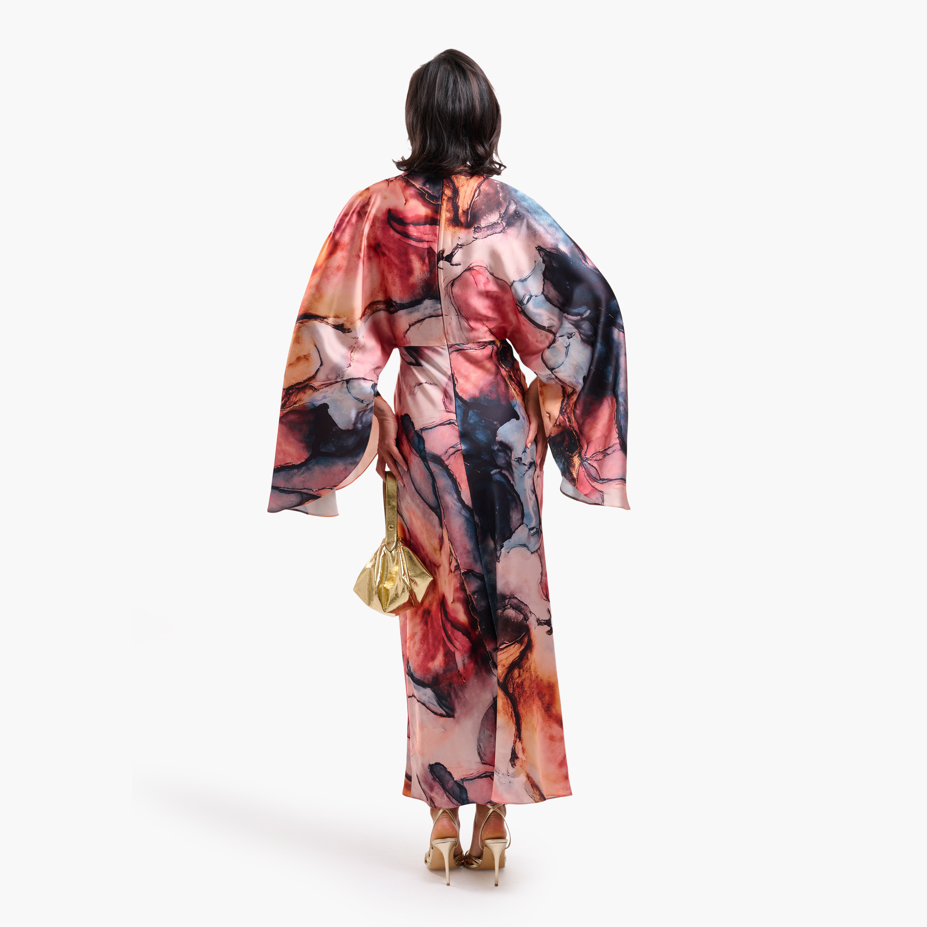 فستان سهرة ماكسي نسائي مستقيم بياقة عالية وأكمام خفاش وطبعة رخامية من فايا-women-clothing-dresses-image-4