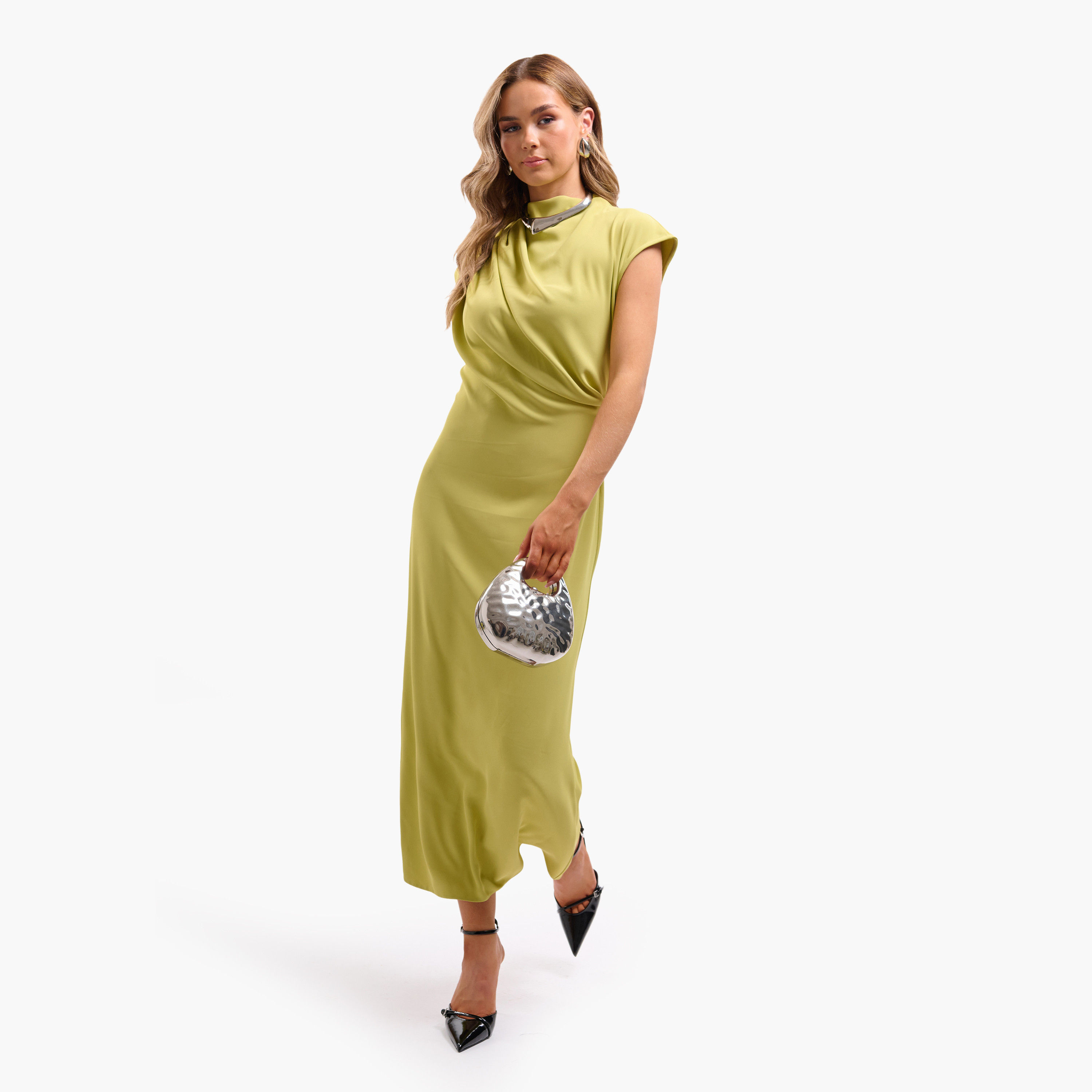 فستان ميدي نسائي مستقيم بياقة عالية من فايا-women-clothing-dresses-image-8