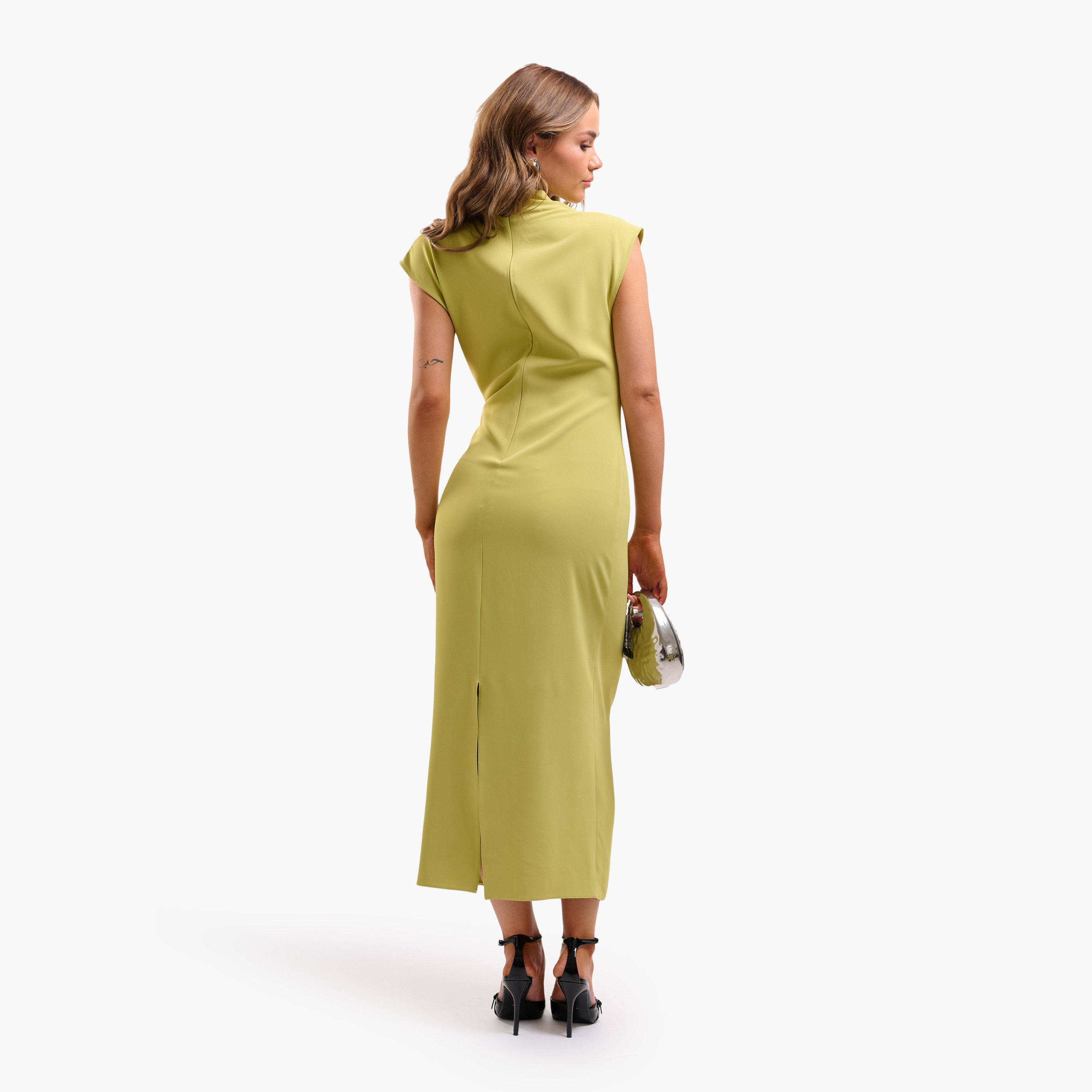 فستان ميدي نسائي مستقيم بياقة عالية من فايا-women-clothing-dresses-image-10