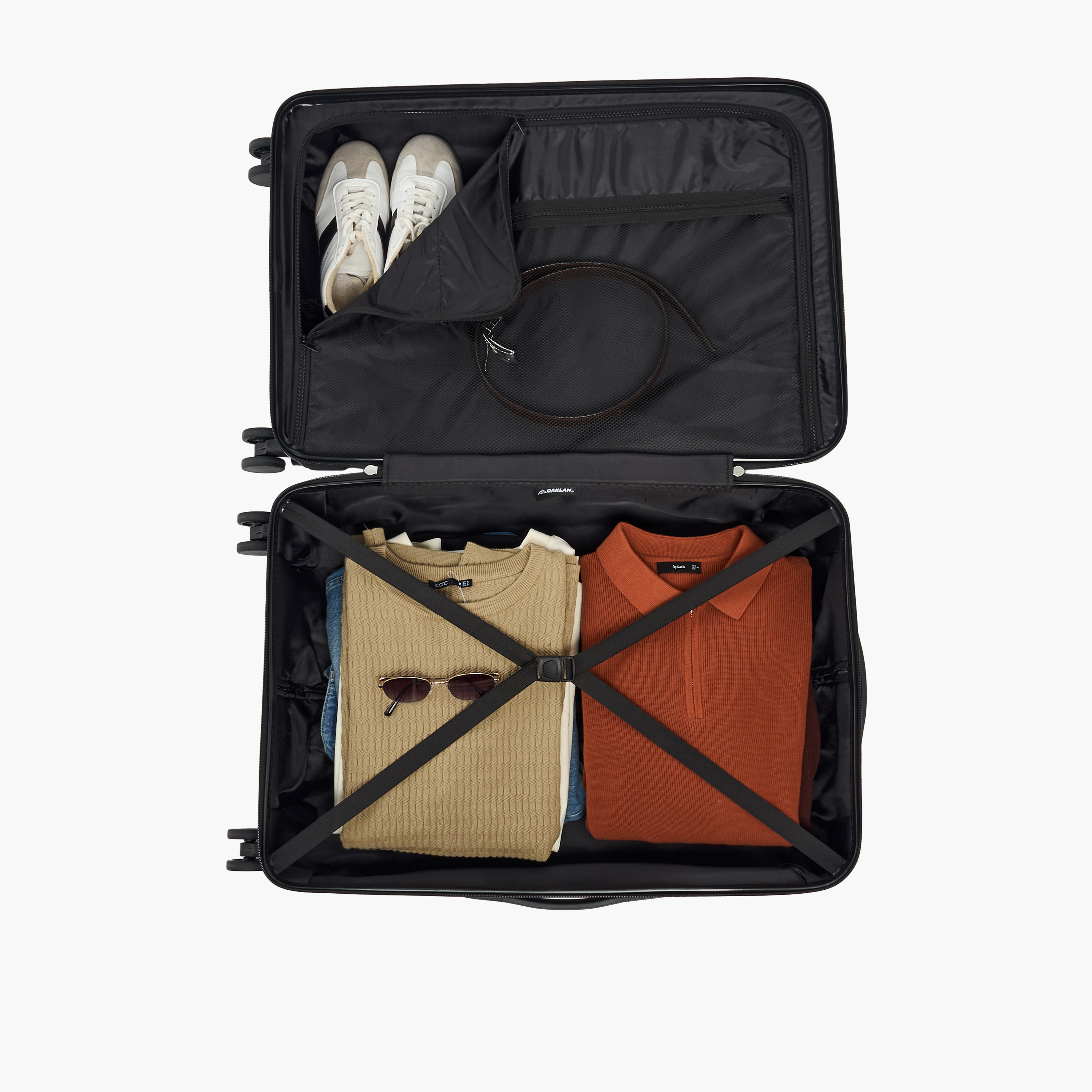 Oaklan by Shoexpress Textured Hardcase Luggage Trolley with Retractable Handle - Cabin-travel-luggagesandbags-luggage-image-12