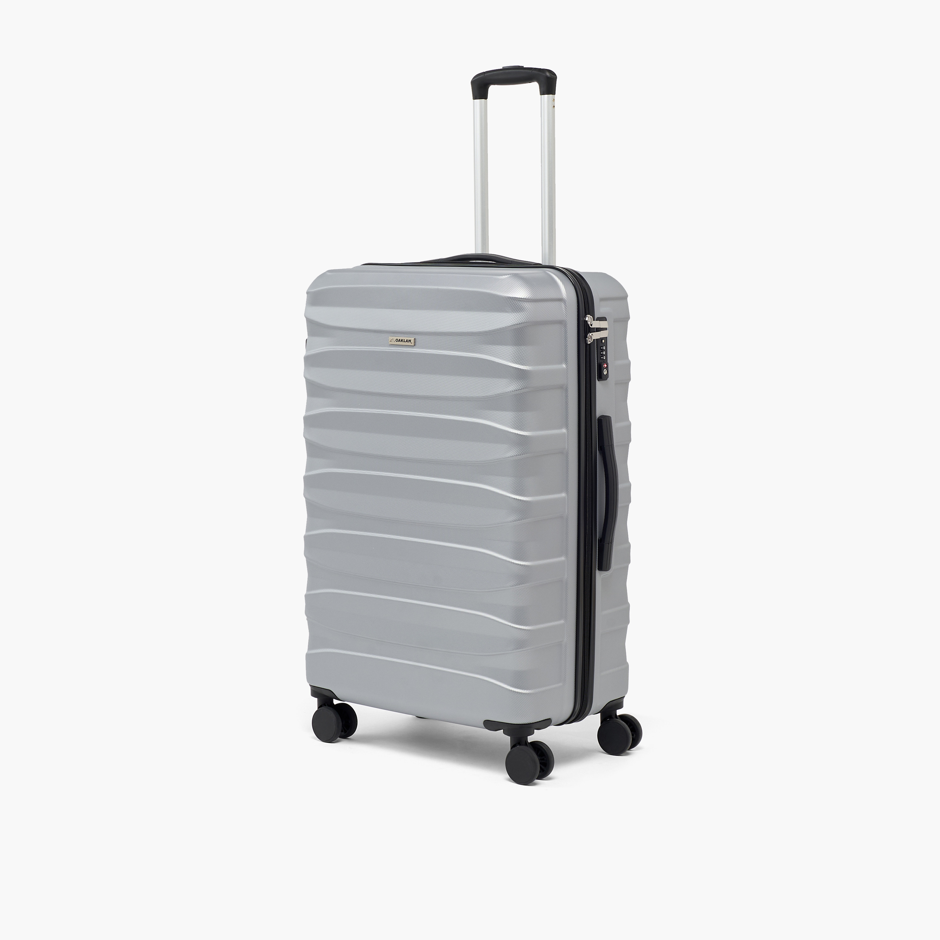 Oaklan by Shoexpress Textured Hardcase Luggage Trolley with Retractable Handle - Cabin-travel-luggagesandbags-luggage-image-18