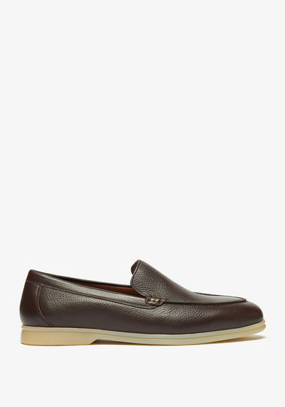 Duchini Men's Textured Slip-On Moccasins-Men%27s Casual Shoes-image-1