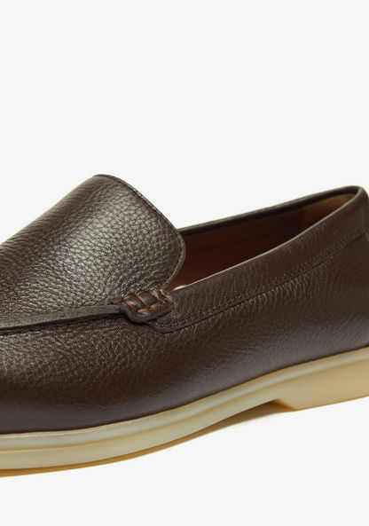 Duchini Men's Textured Slip-On Moccasins-Men%27s Casual Shoes-image-3
