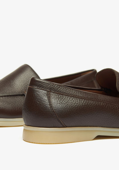 Duchini Men's Textured Slip-On Moccasins-Men%27s Casual Shoes-image-5
