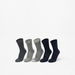 Textured Calf Length Socks - Set of 5-Men%27s Socks-thumbnail-0