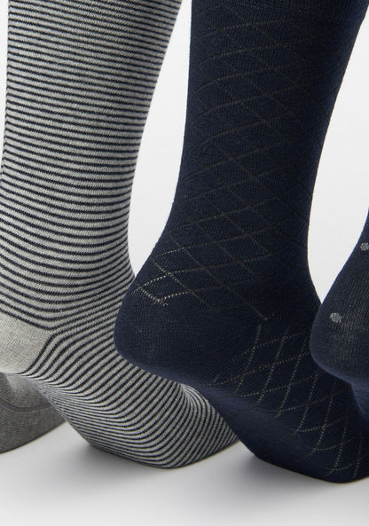 Textured Calf Length Socks - Set of 5-Men%27s Socks-image-2