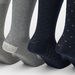 Textured Calf Length Socks - Set of 5-Men%27s Socks-thumbnail-2