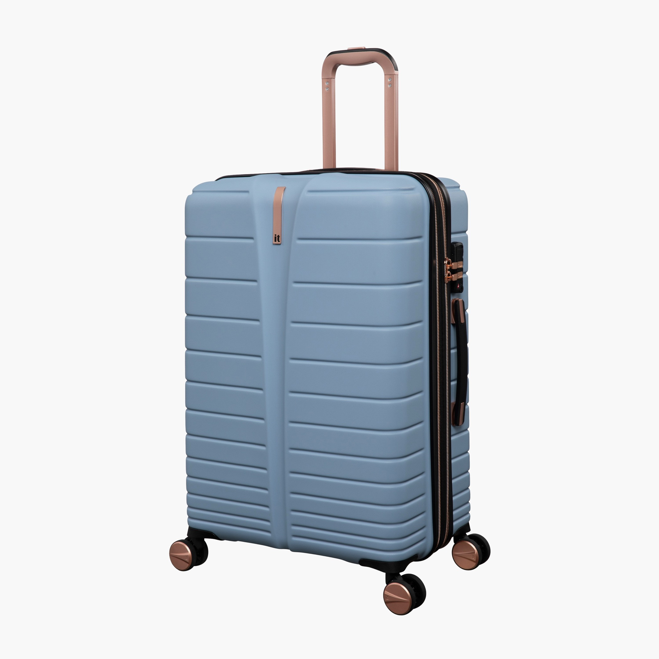 IT Striped Hardcase Luggage Trolley with Retractable Handle-travel-luggagesandbags-luggage-image-1
