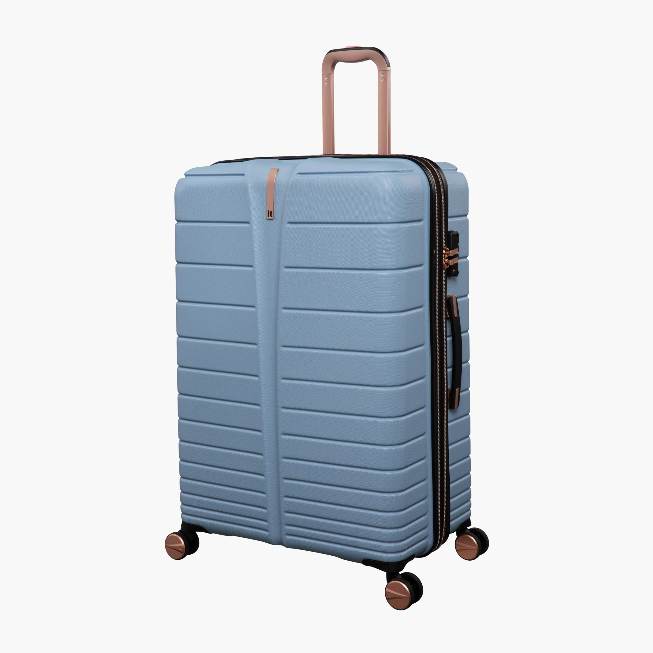 IT Striped Hardcase Luggage Trolley with Retractable Handle-travel-luggagesandbags-luggage-image-1