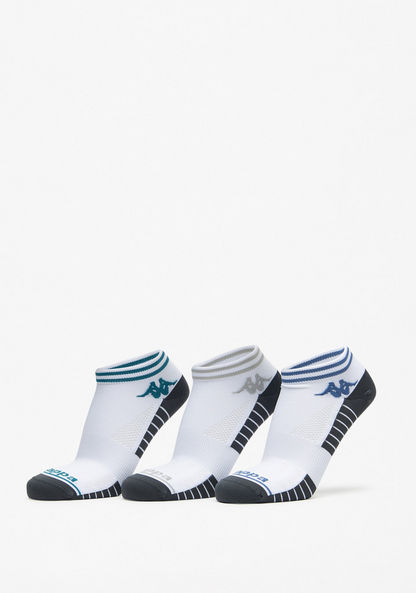 Kappa Printed Ankle Length Socks - Set of 3-Men%27s Socks-image-0