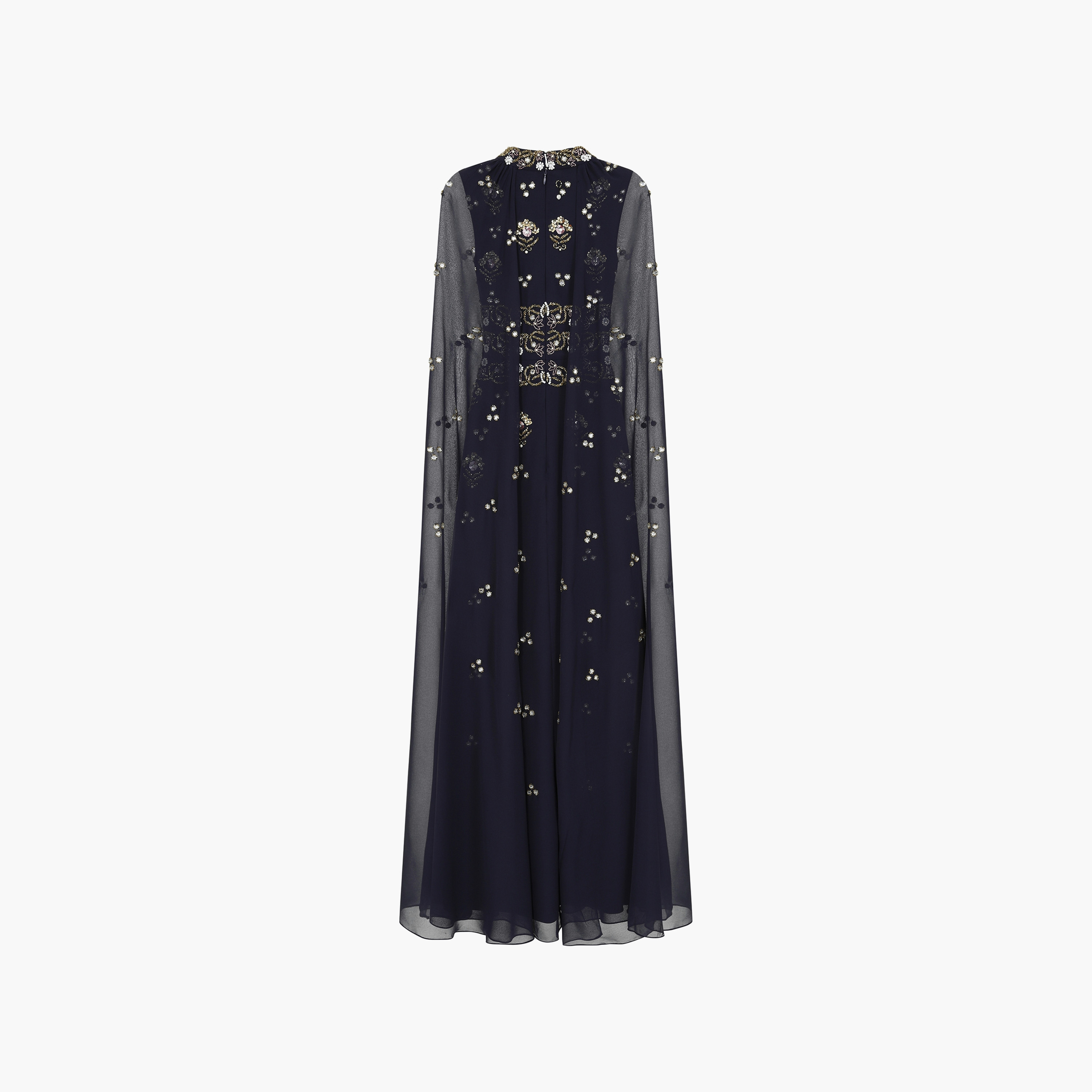 فستان سهرة Frock and Frill باللون الأزرق الداكن مزين بالخرز والأحجار-women-clothing-dresses-image-8