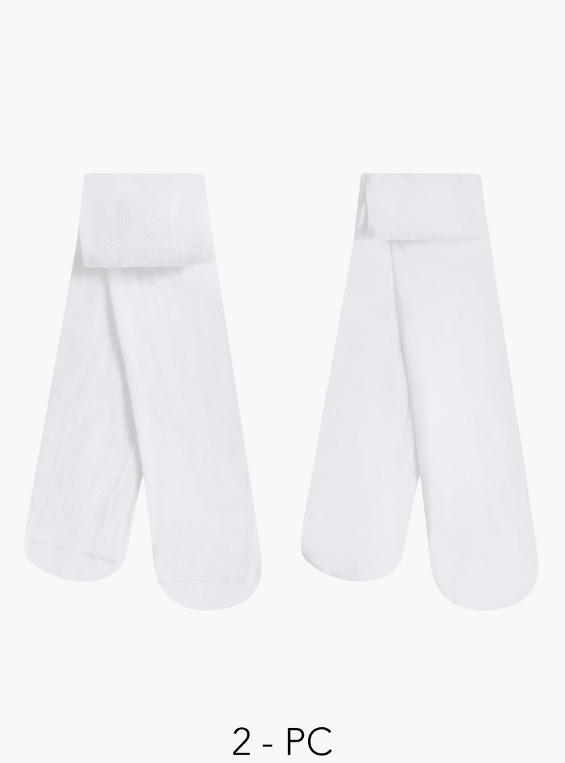 جوارب بارزة الملمس للبنات من فلورا بيلا - عبوة من زوجين-girls-accessories-socks-image-1