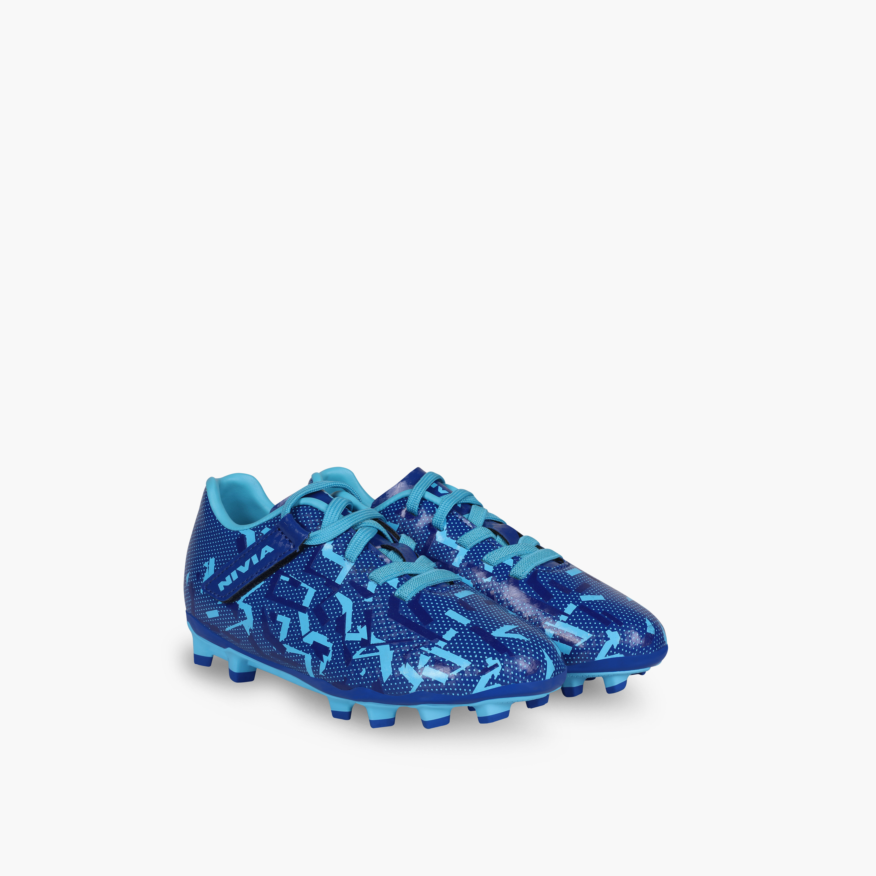 Nivia Boy's Hook & Loop Football Firm Ground Boots-sports-gear-football-shoes-firmground-image-1