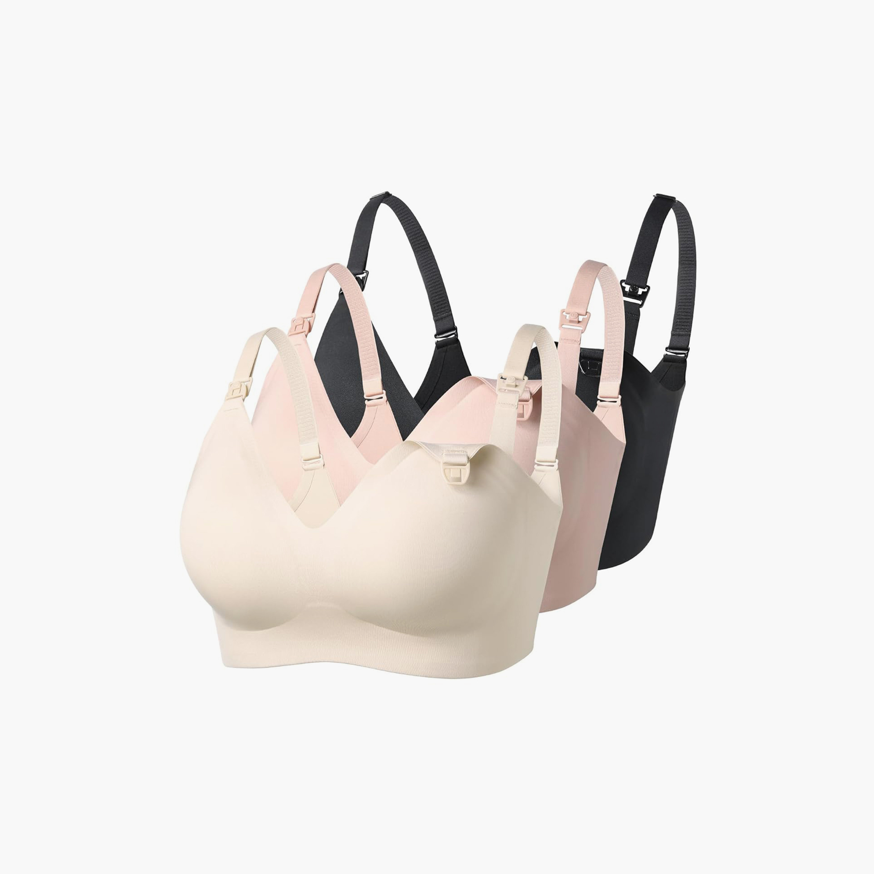 Momcozy 3-Piece Smooth Ultra Soft & Omni Maternity Nursing Bra - YN21 - Multicolour-baby-maternalcare-maternitywear-image-1