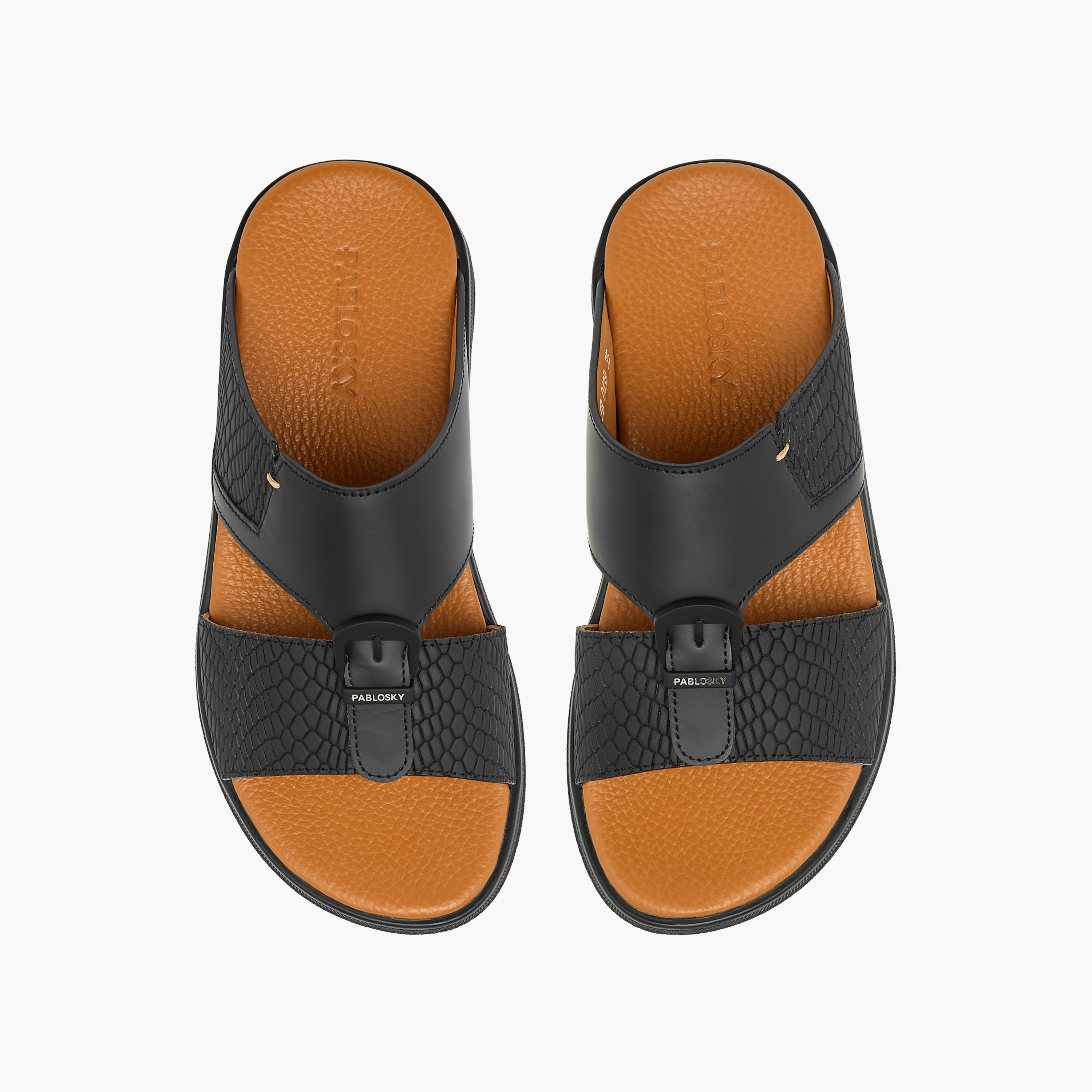 Pablosky Boys Slip-On Leather Arabic Sandals-boys-shoes-sandals-image-1