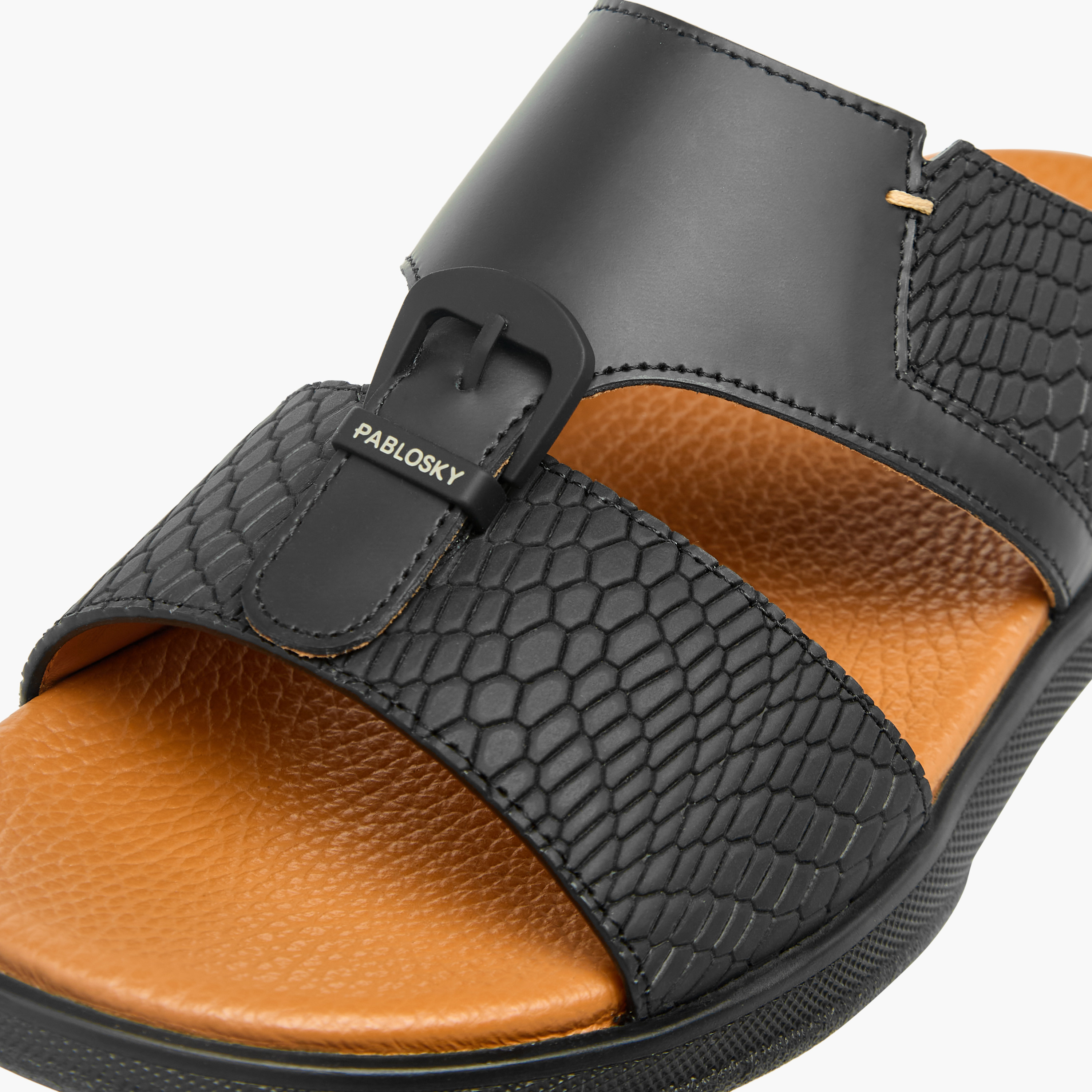 Pablosky Boys Slip-On Leather Arabic Sandals-boys-shoes-sandals-image-4