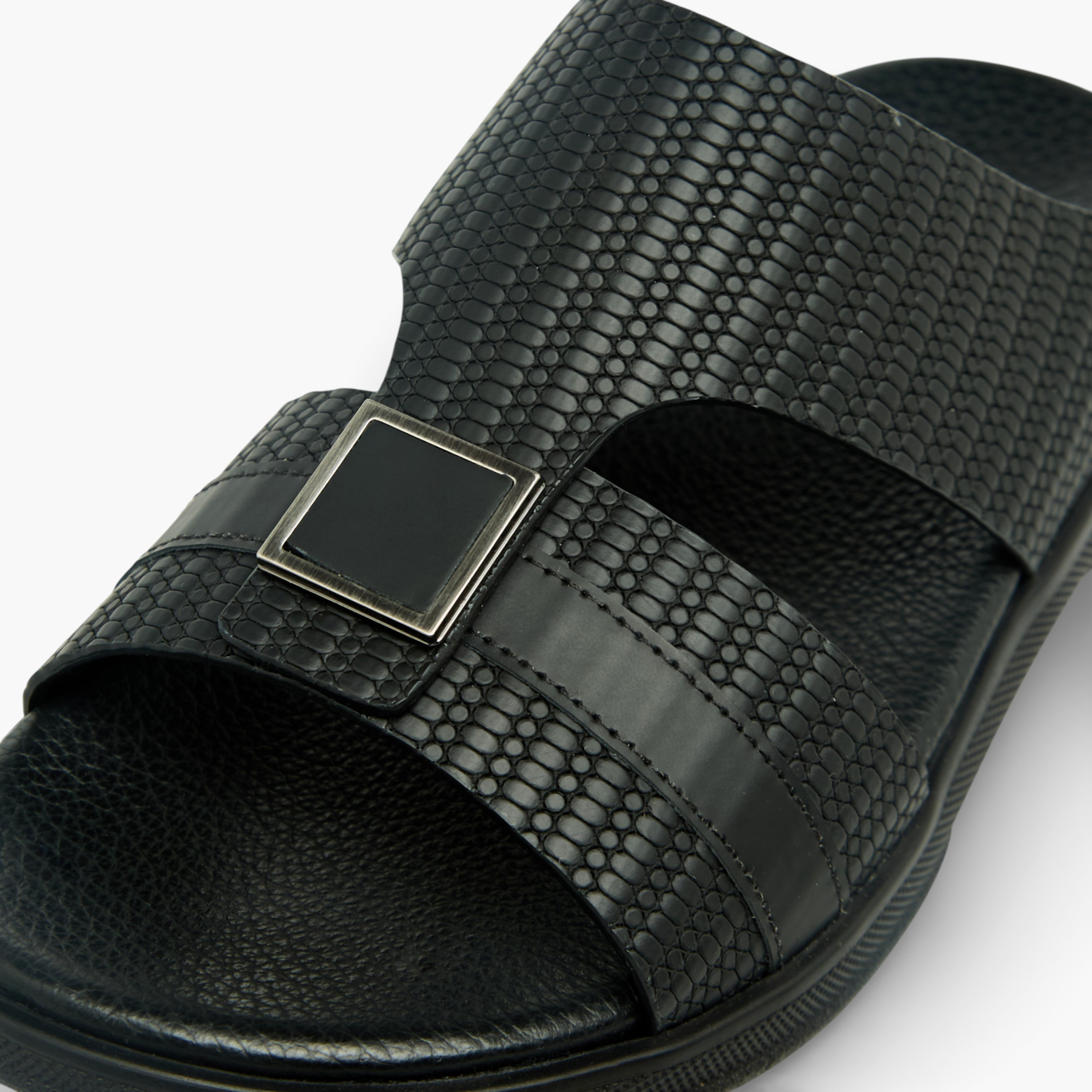 Pablosky Boys Textured Leather Arabic Sandals-boys-shoes-sandals-image-4