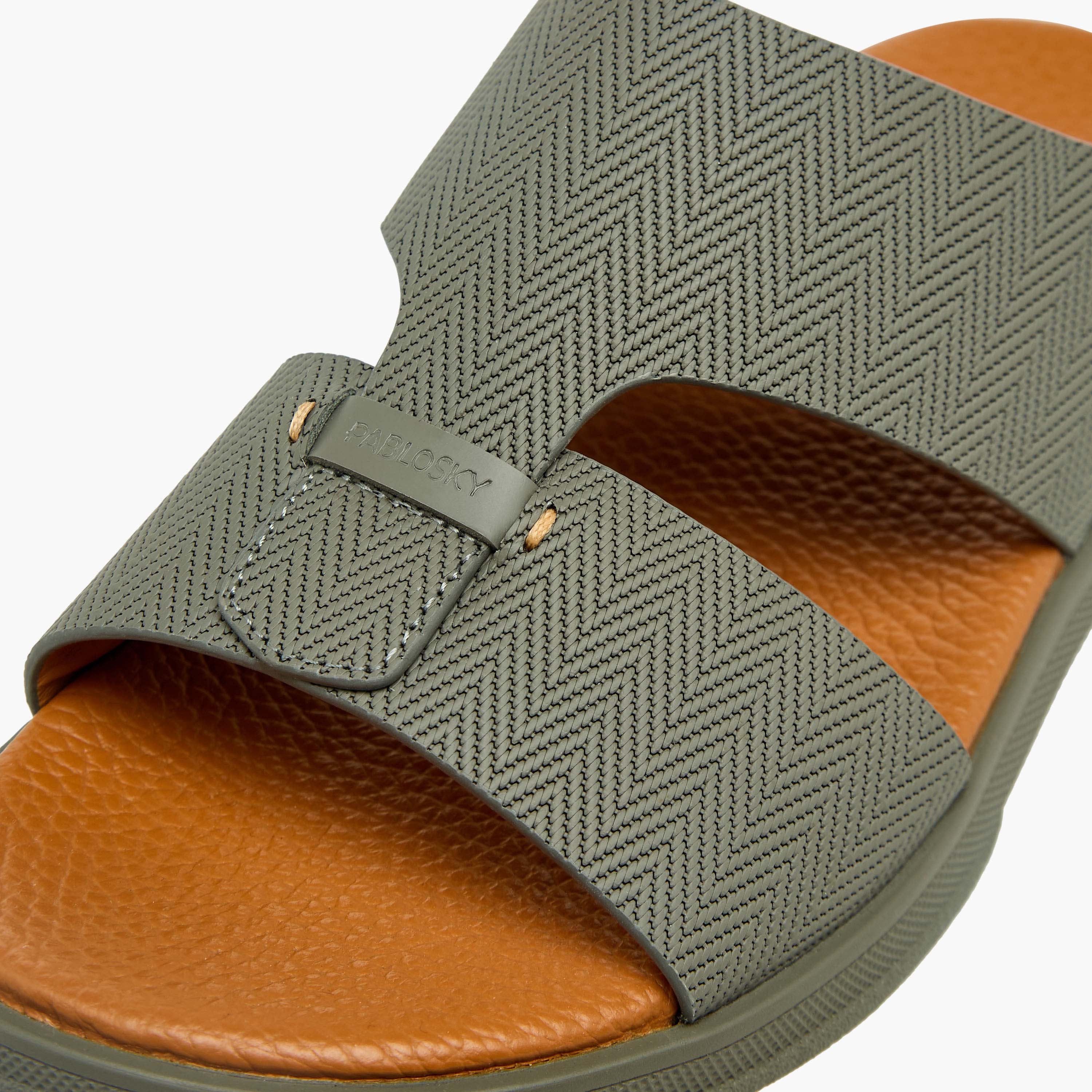 Pablosky Boys Textured Leather Arabic Sandals-boys-shoes-sandals-image-4