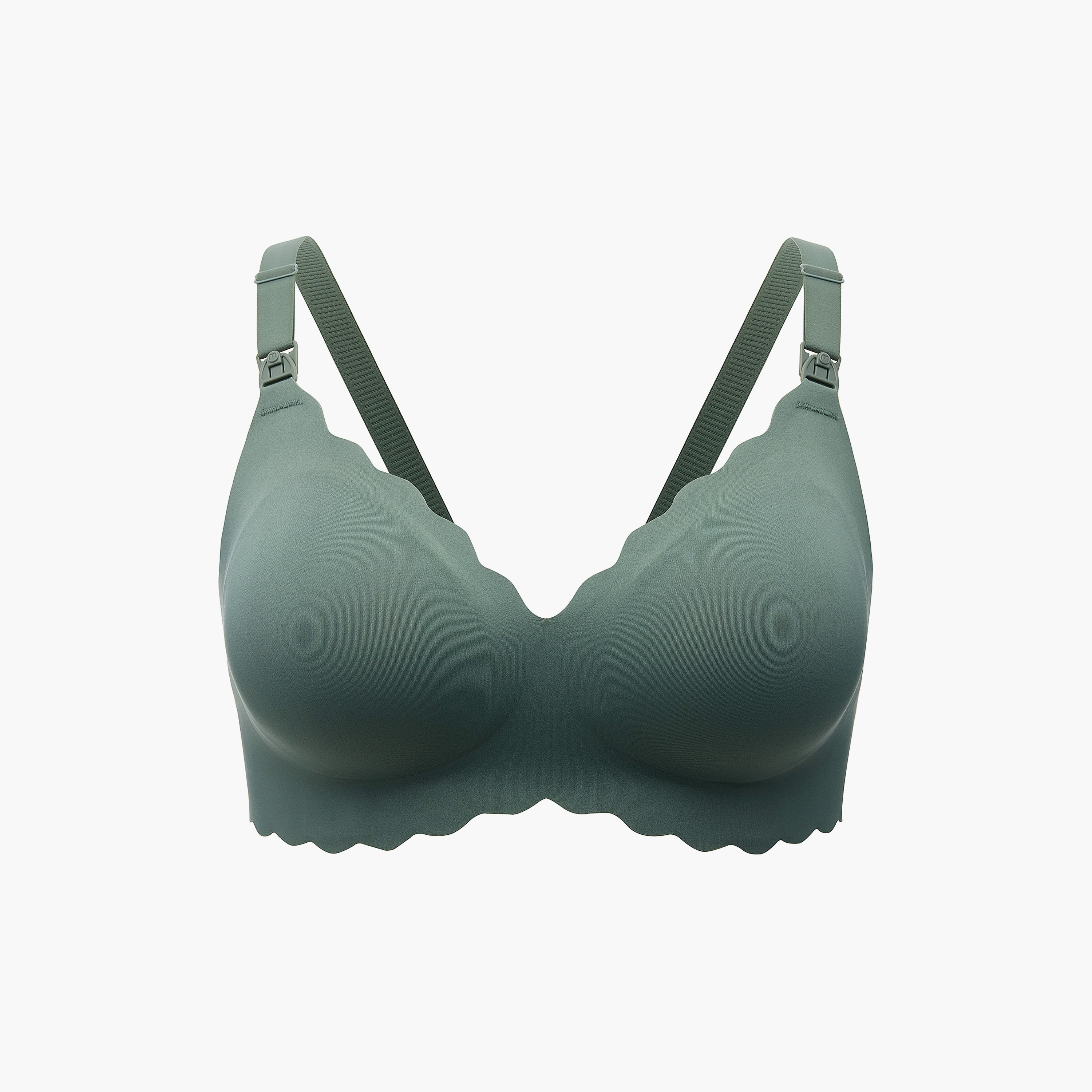 Momcozy Jelly Strip Seamless Floral Push Up Nursing Bra - YN46 - Green-women-clothing-maternity-lingerie-bras-image-1