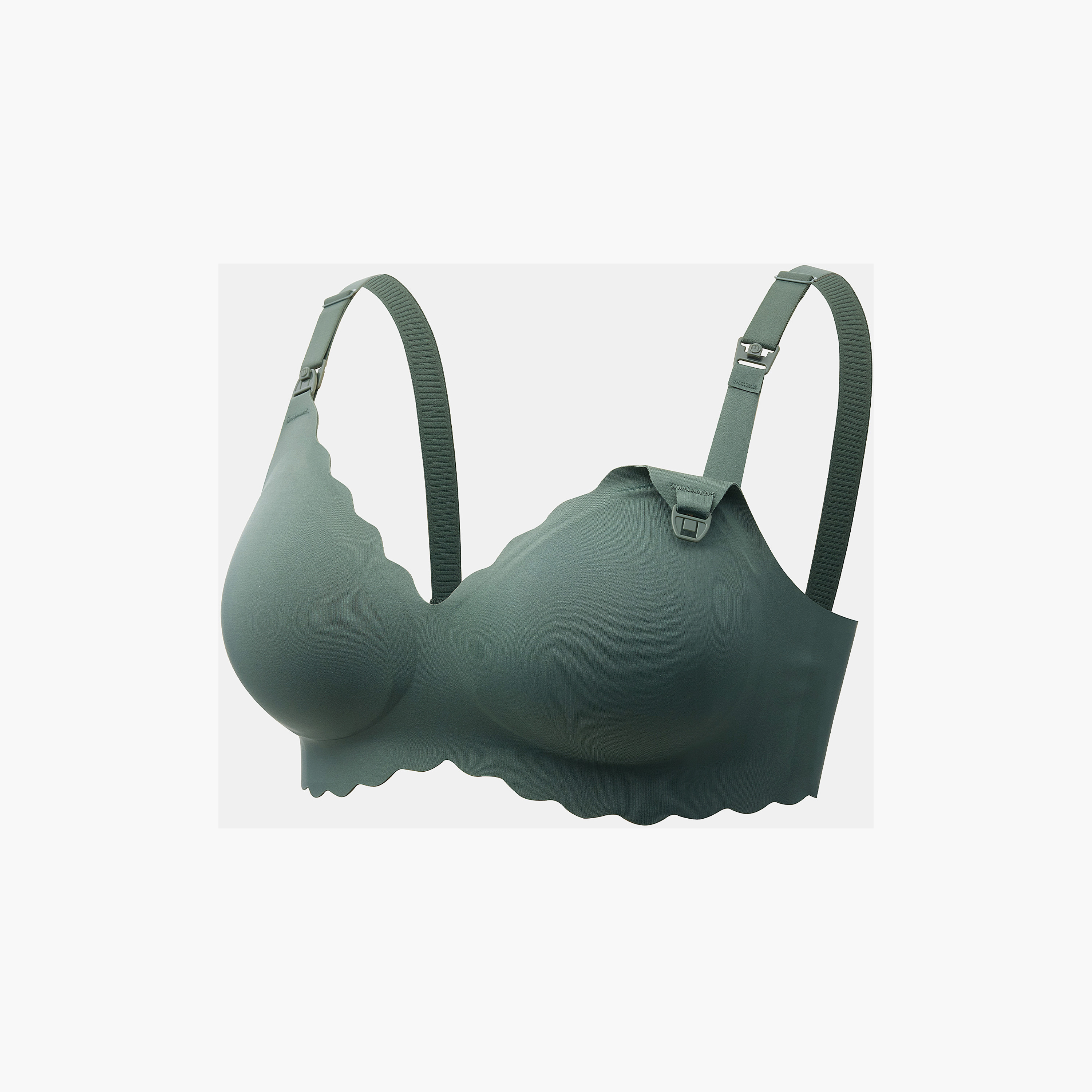 Momcozy Jelly Strip Seamless Floral Push Up Nursing Bra - YN46 - Green-women-clothing-maternity-lingerie-bras-image-3