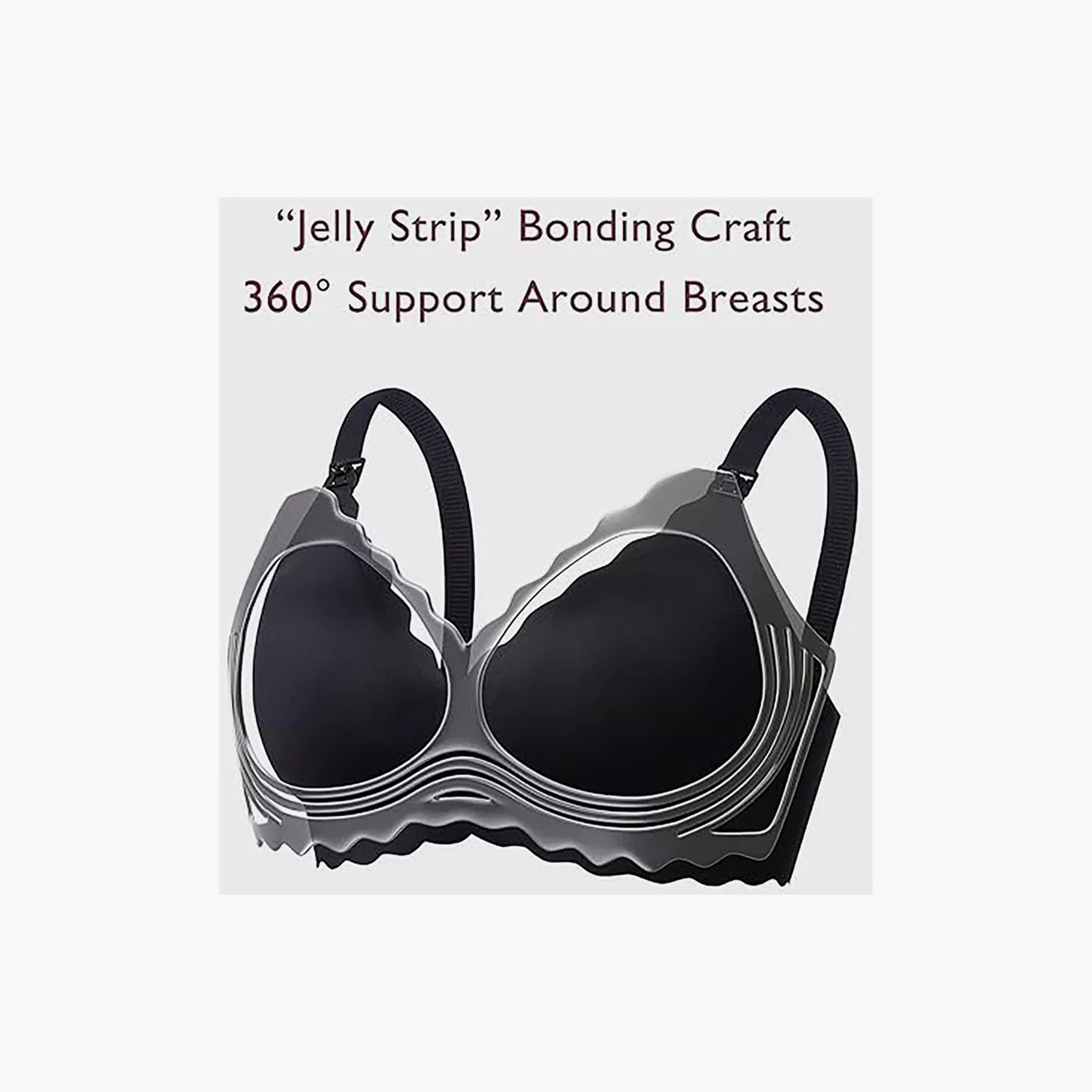 Momcozy 3-Piece Jelly Strip Seamless Floral Push Up Nursing Bra - YN46 - Multicolour-women-clothing-maternity-lingerie-bras-image-2