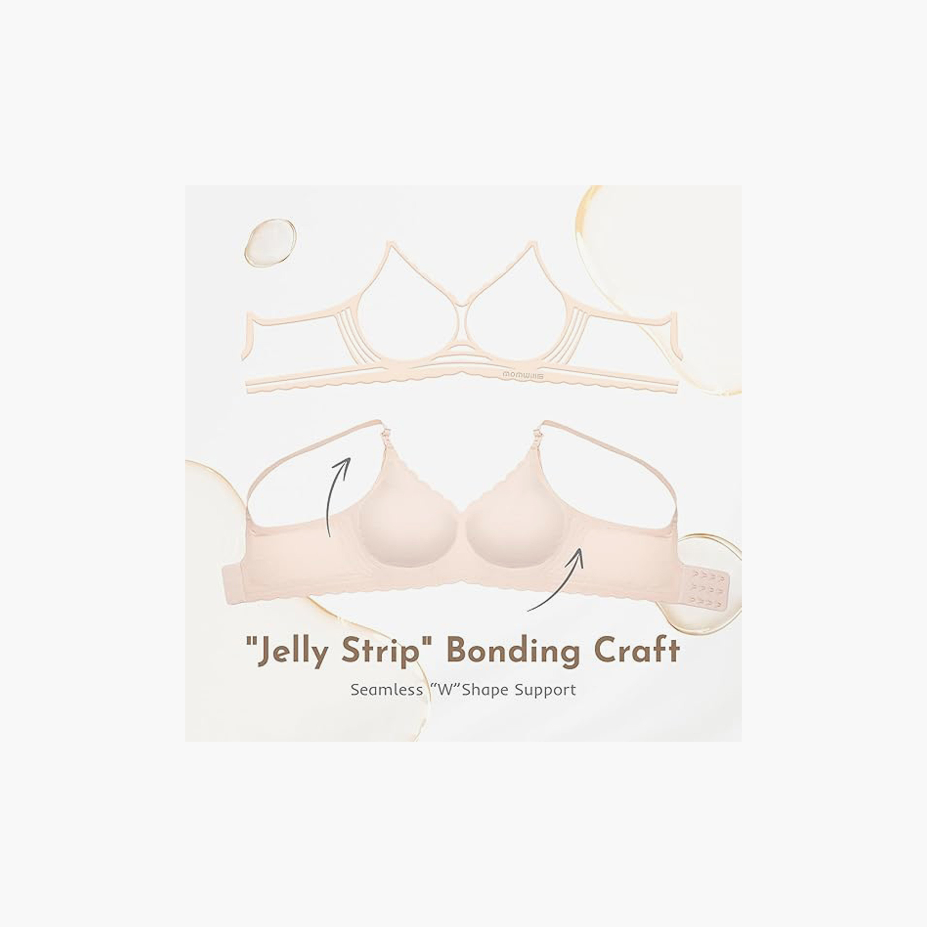 Momcozy 3-Piece Jelly Strip Seamless Floral Push Up Nursing Bra - YN46 - Multicolour-women-clothing-maternity-lingerie-bras-image-4