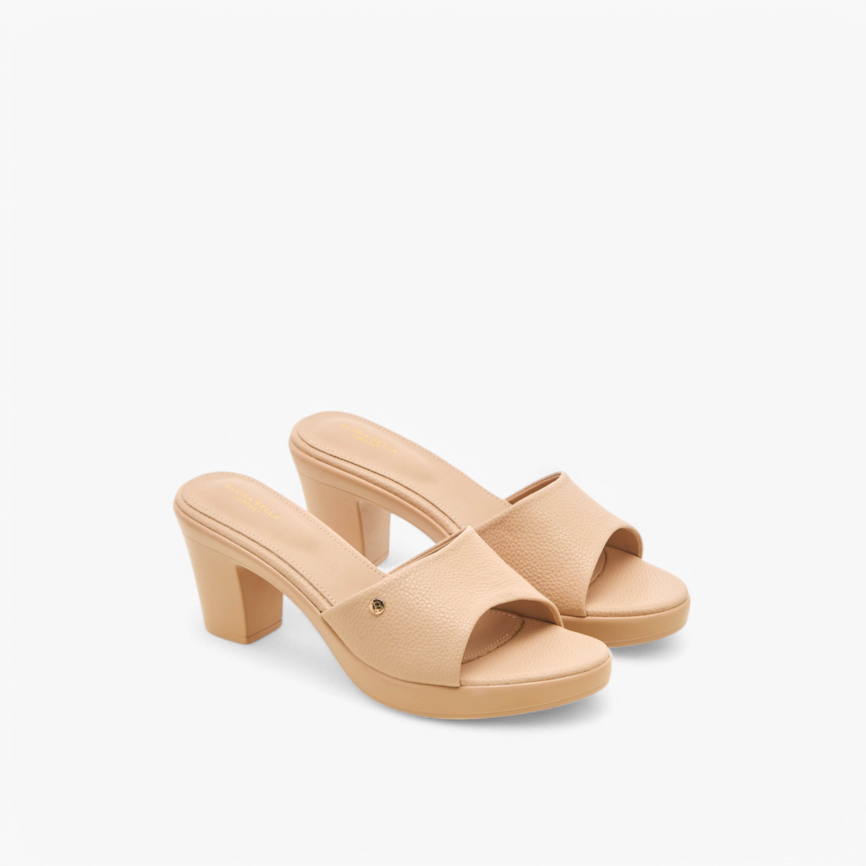 Flora Bella Textured Slip-On Sandals with Block Heel-women-shoes-sandals-heeled-image-1