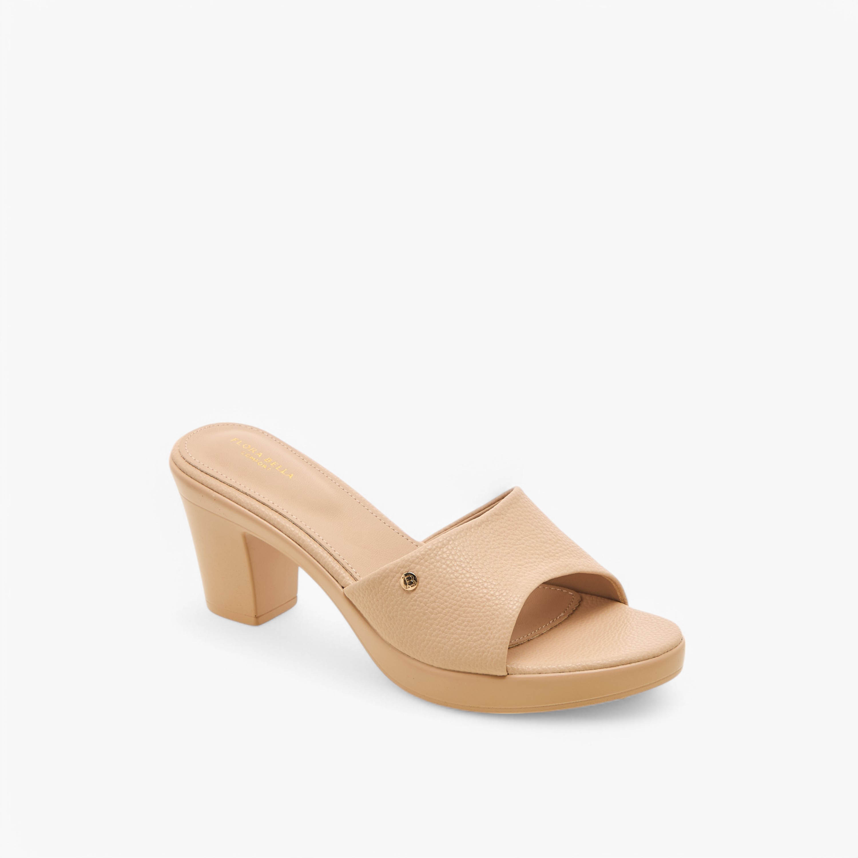 Flora Bella Textured Slip-On Sandals with Block Heel-women-shoes-sandals-heeled-image-2