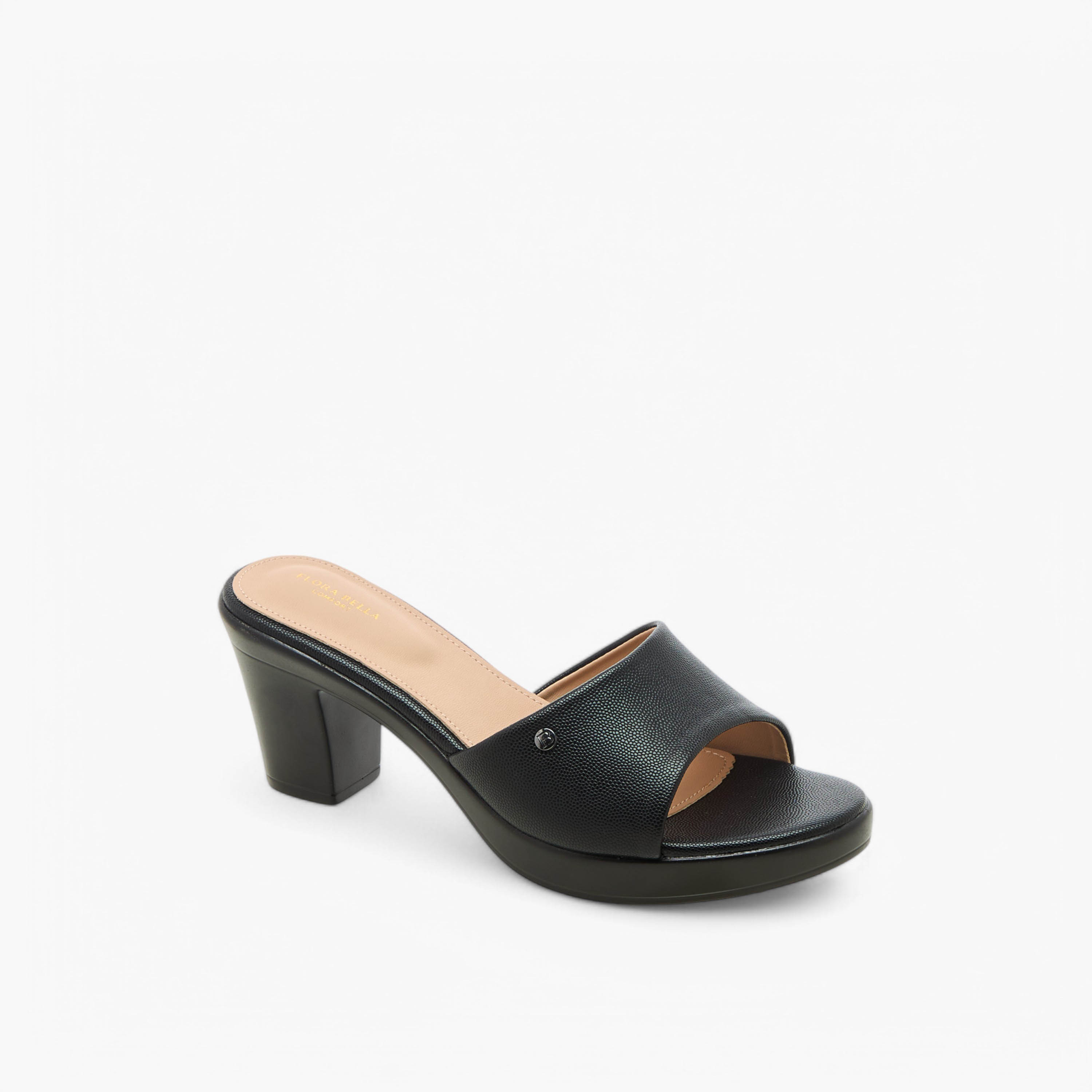 Flora Bella Textured Slip-On Sandals with Block Heel-women-shoes-sandals-heeled-image-2