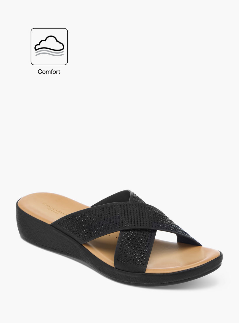 صندل مريح سهل الارتداء مزين بحزام متقاطع من فلورا بيلا-women-shoes-flats-sandals-image-2
