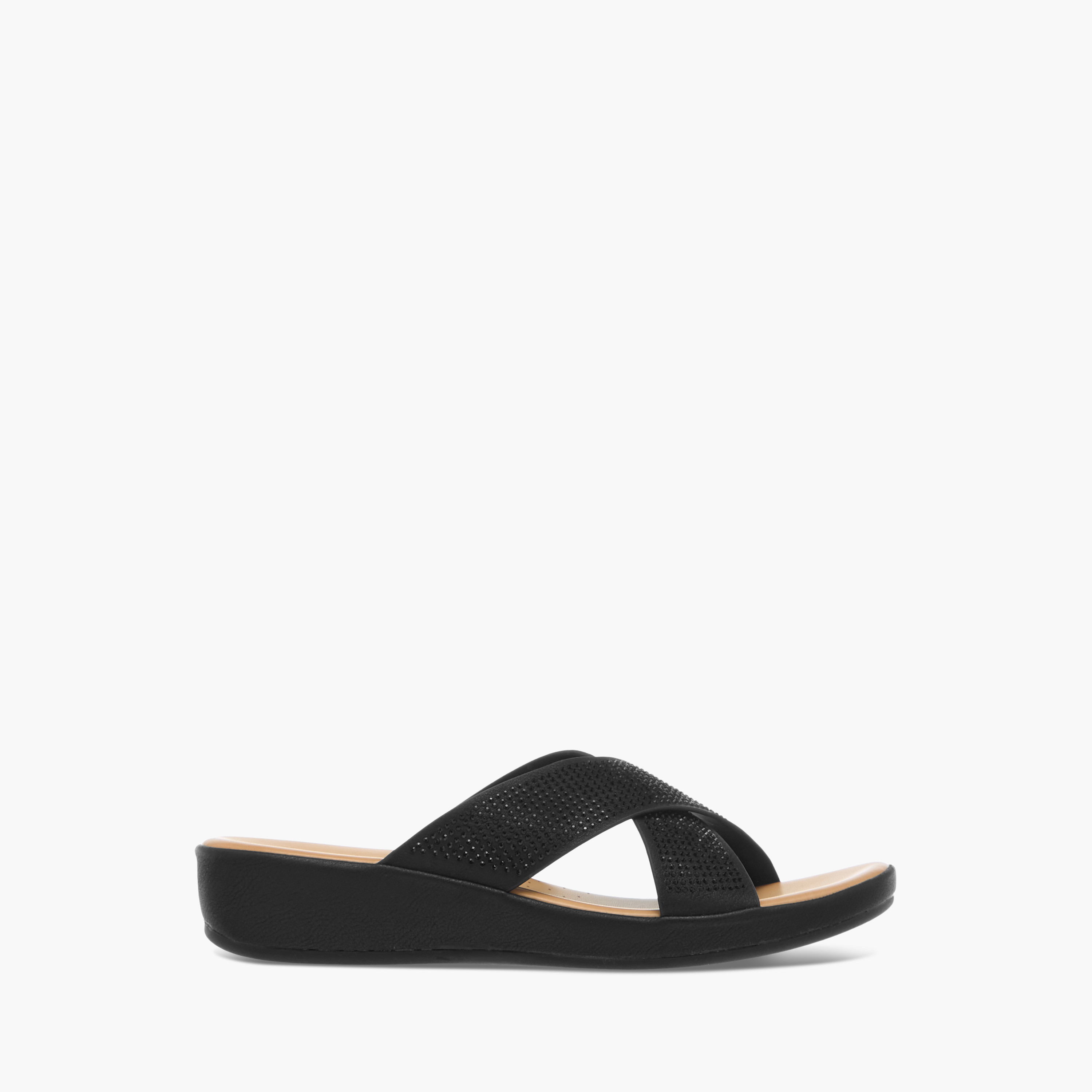 صندل مريح سهل الارتداء مزين بحزام متقاطع من فلورا بيلا-women-shoes-flats-sandals-image-3