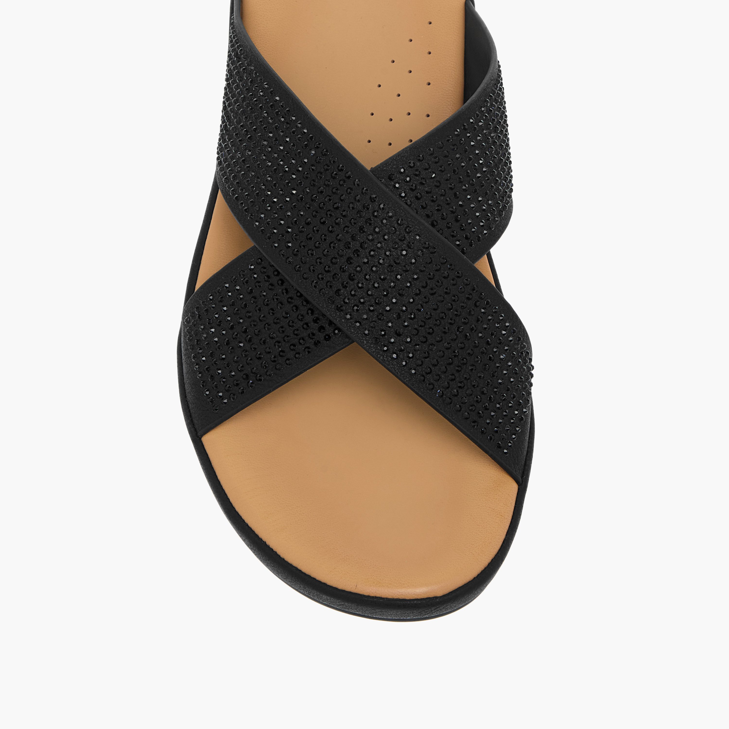 صندل مريح سهل الارتداء مزين بحزام متقاطع من فلورا بيلا-women-shoes-flats-sandals-image-4