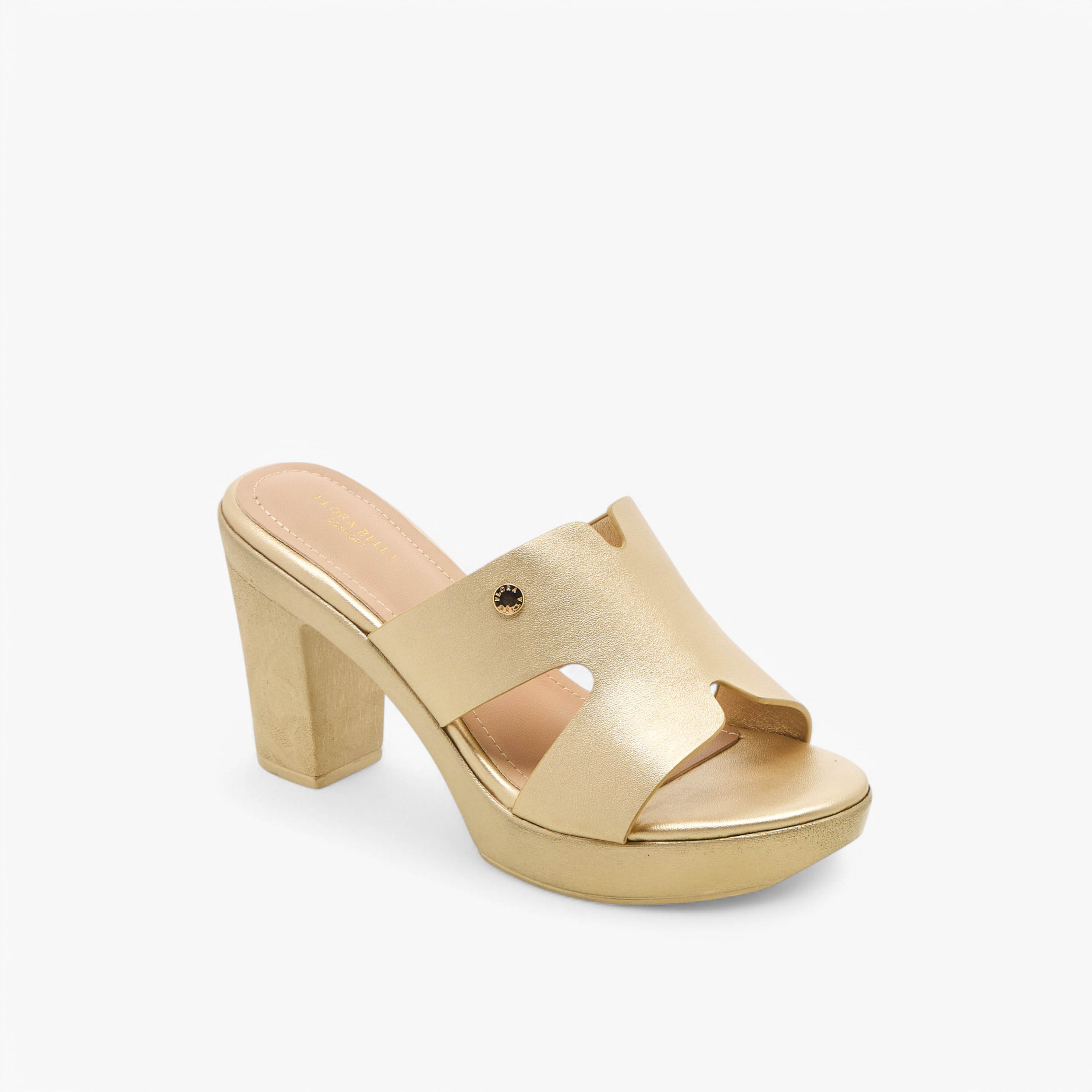 Flora Bella Cut Out Detail Slip-On Sandals with Platform Heels-women-shoes-sandals-heeled-image-2