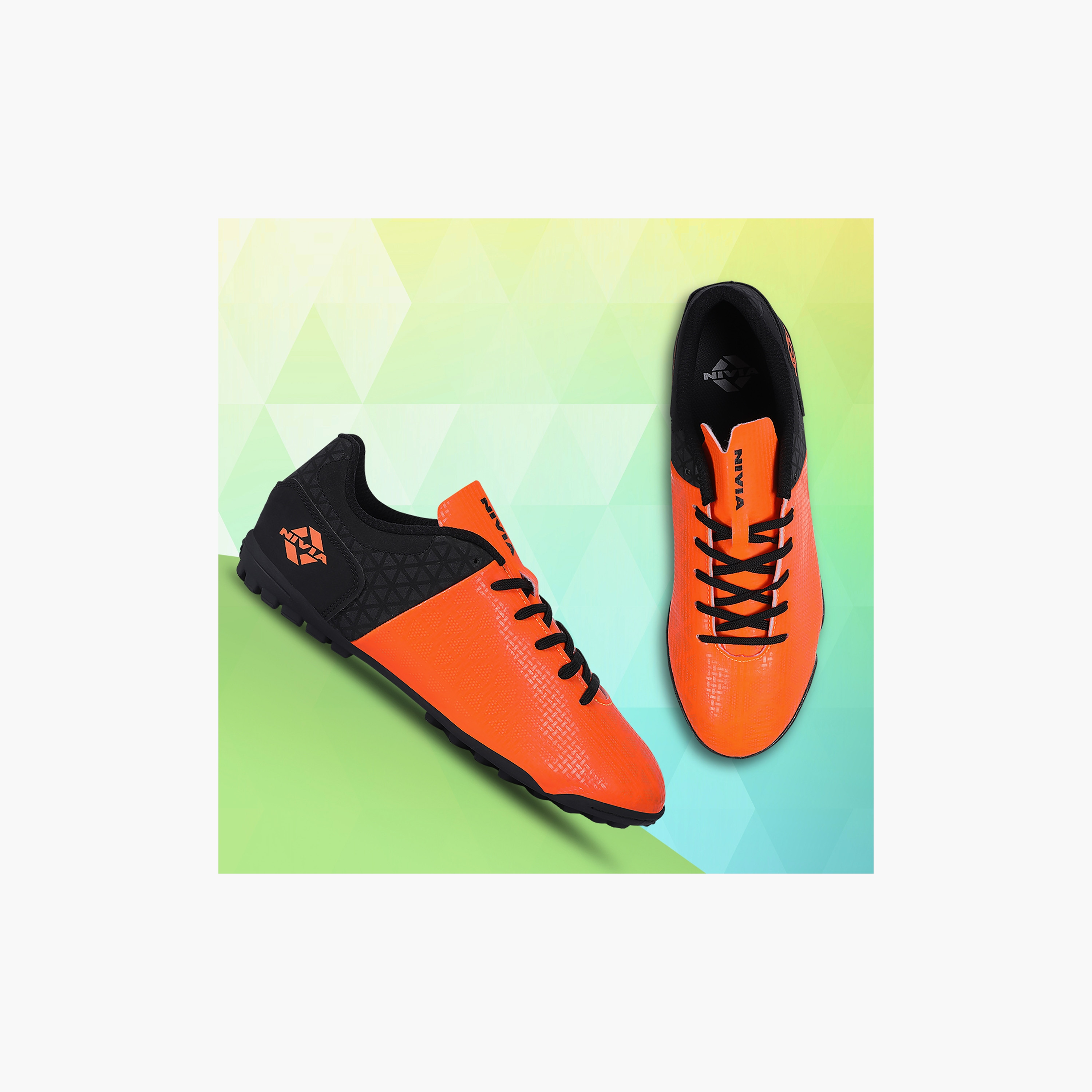 Nivia aviator football shoes black orange online