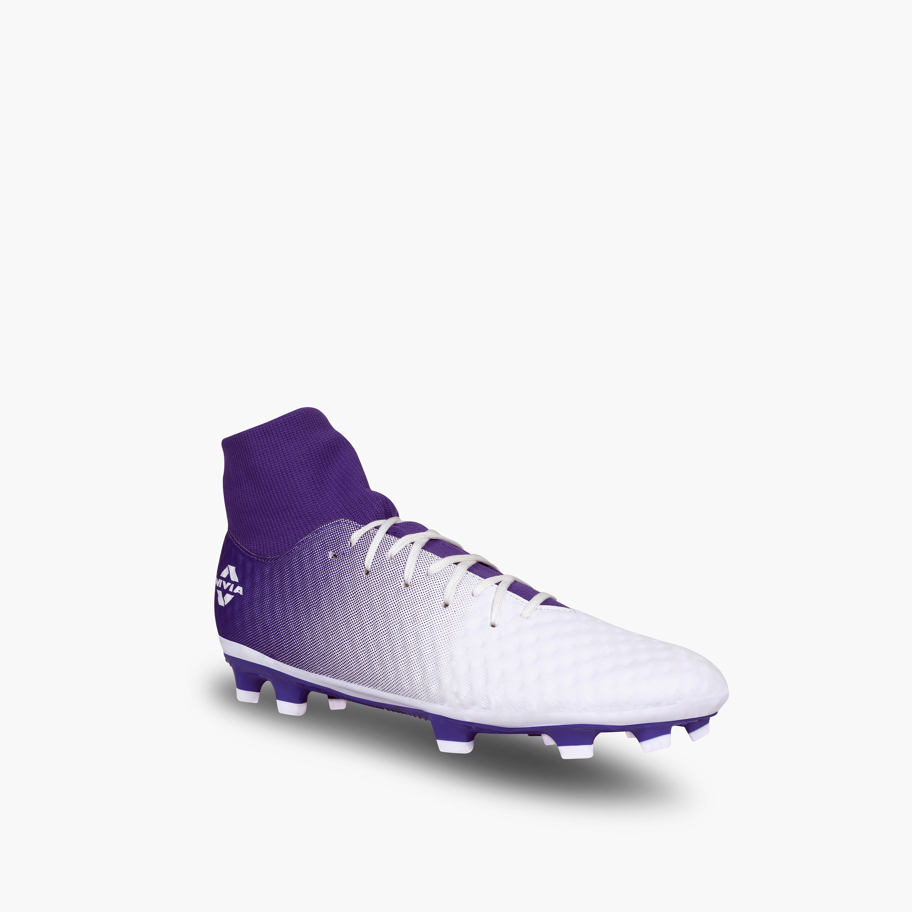 أحذية كرة قدم نيفيا أوسلار بليد 2.0 باللون الأبيض/البنفسجي-sports-gear-football-shoes-firmground-image-1