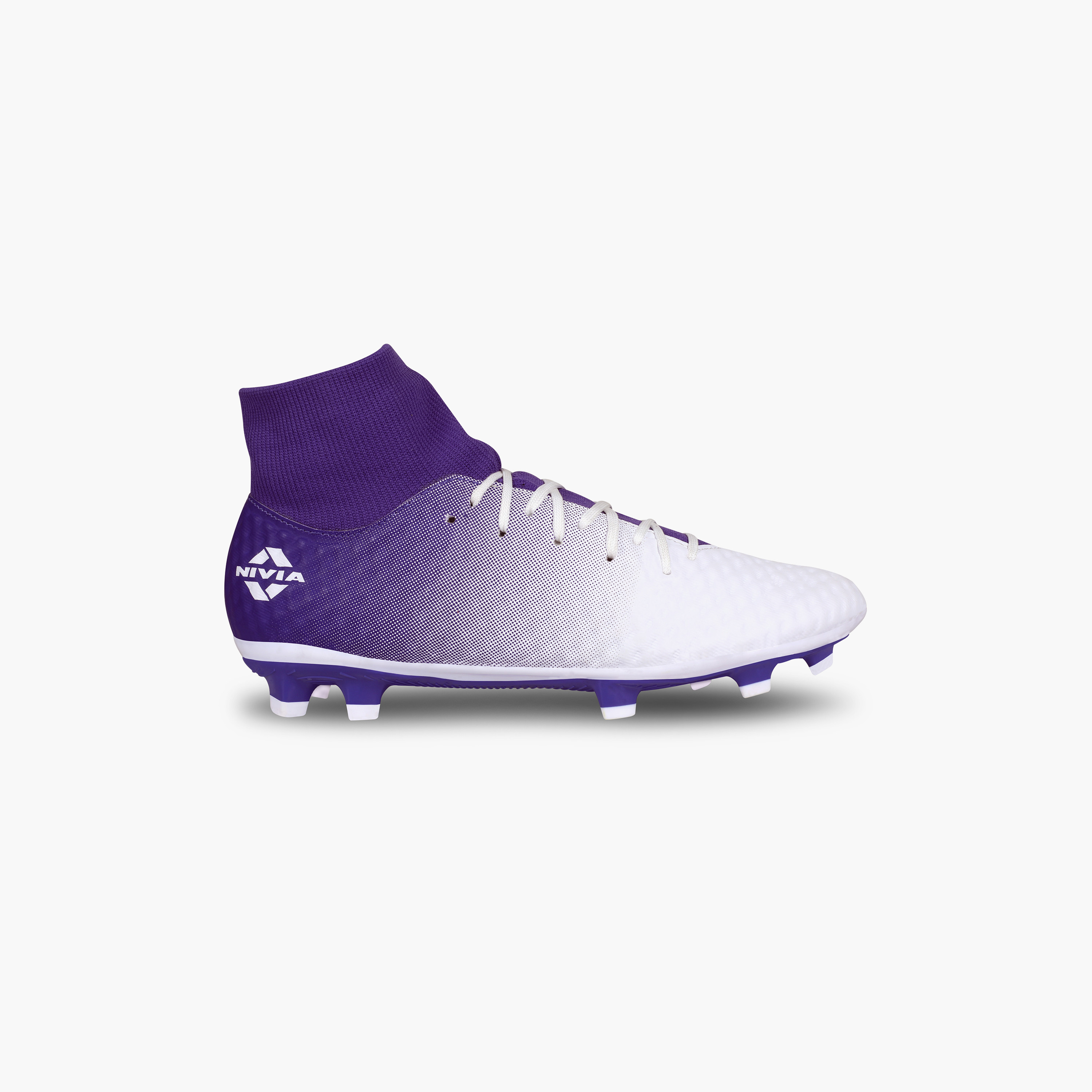 أحذية كرة قدم نيفيا أوسلار بليد 2.0 باللون الأبيض/البنفسجي-sports-gear-football-shoes-firmground-image-2